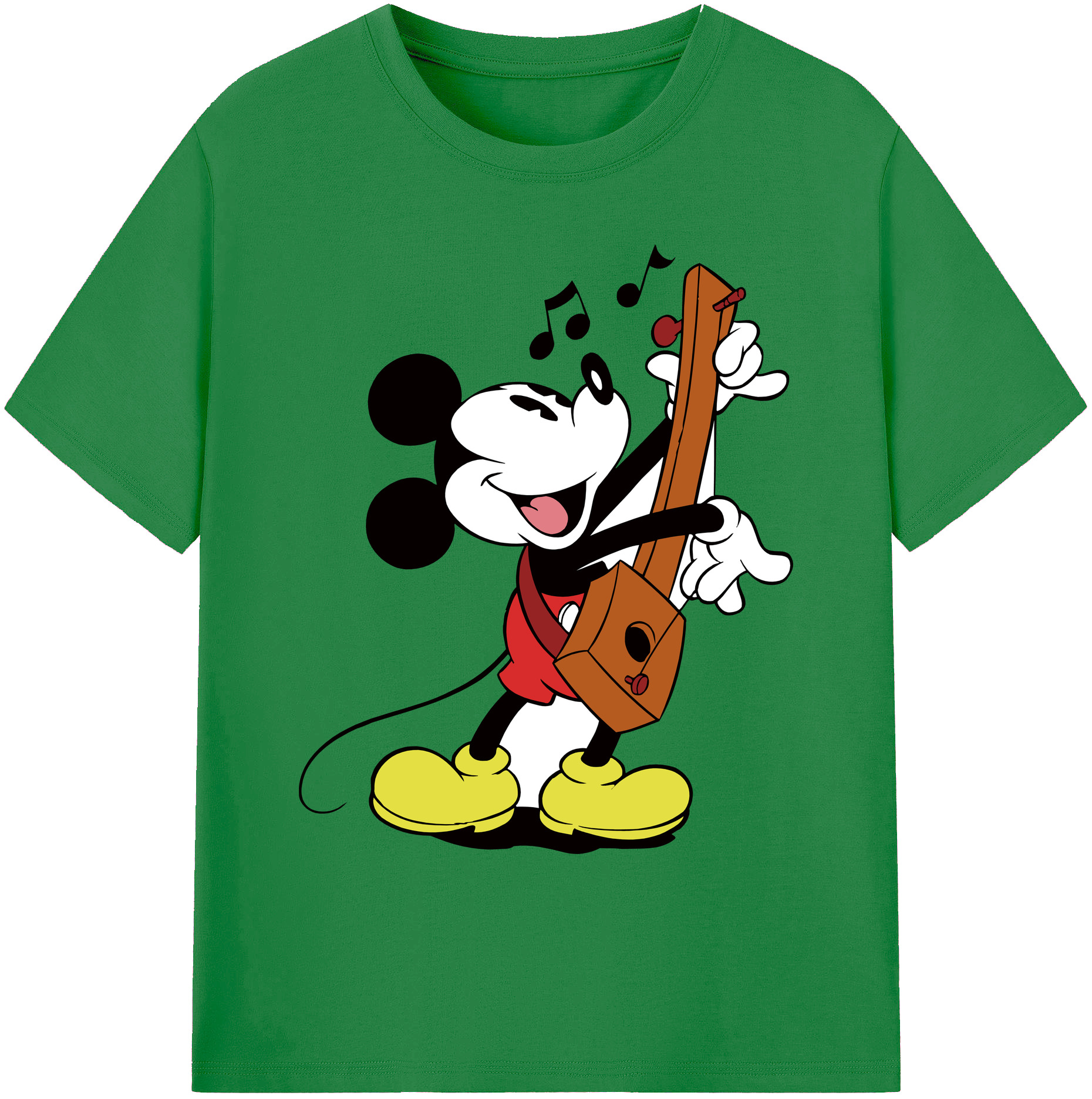 ミッキーマウス Mickey Mouse 綿100％ メンズ半袖Tシャツ｜肌触りやわらか＆通気性