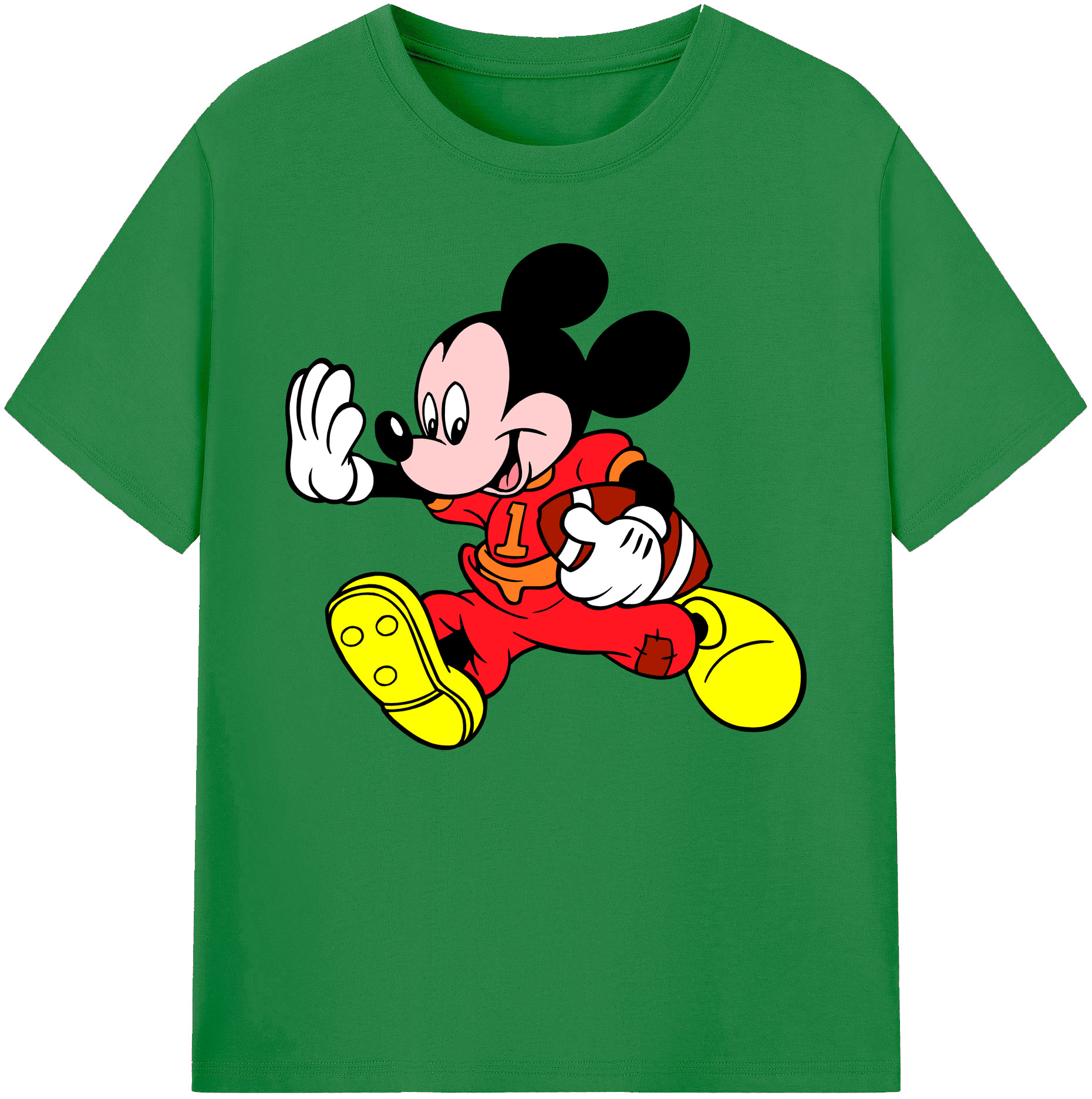 ミッキーマウス Mickey Mouse 綿100％ メンズ半袖Tシャツ｜肌触りやわらか＆通気性