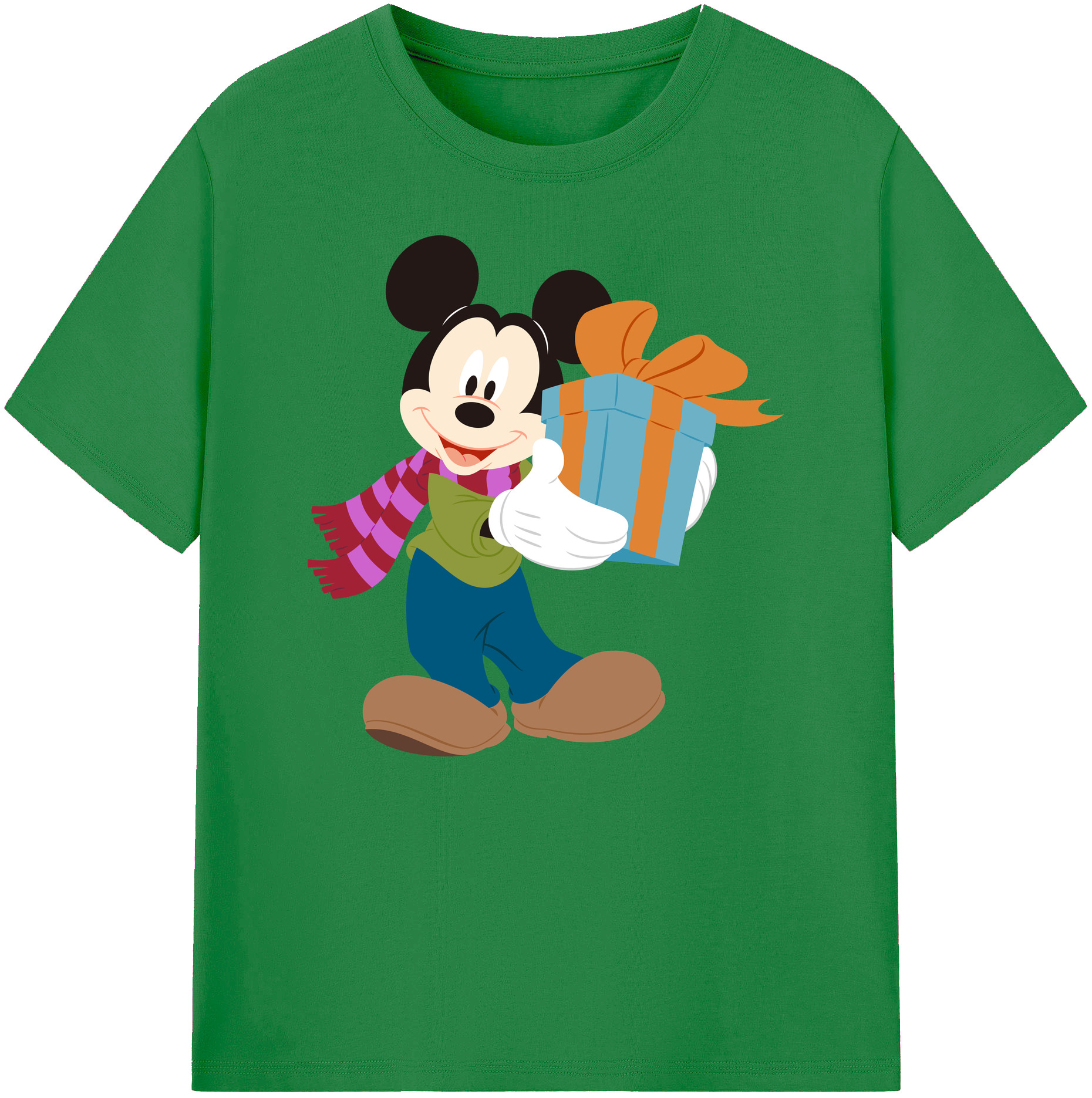 ミッキーマウス Mickey Mouse 綿100％ メンズ半袖Tシャツ｜肌触りやわらか＆通気性