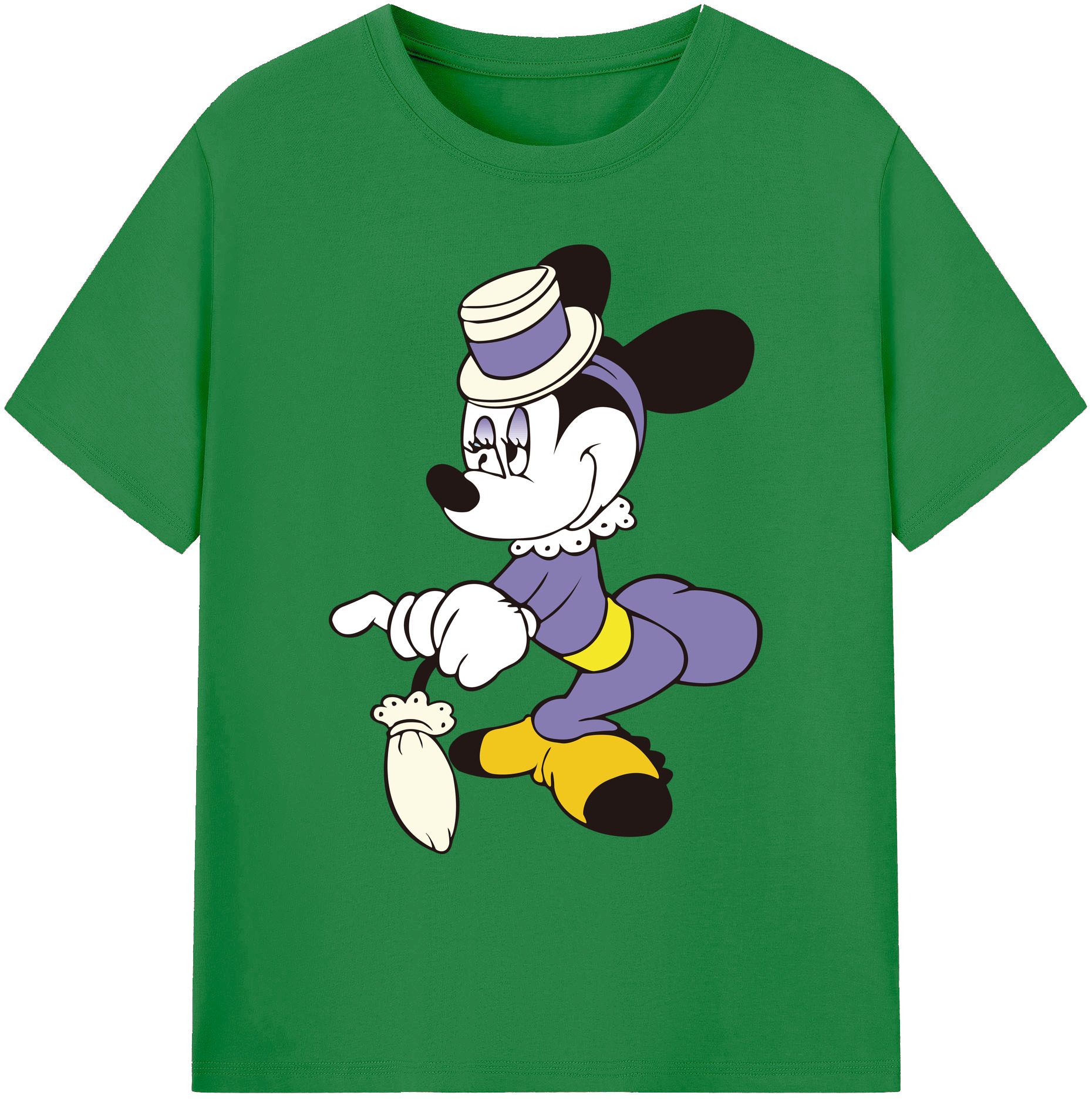 ミッキーマウス Mickey Mouse 綿100％ メンズ半袖Tシャツ｜肌触りやわらか＆通気性