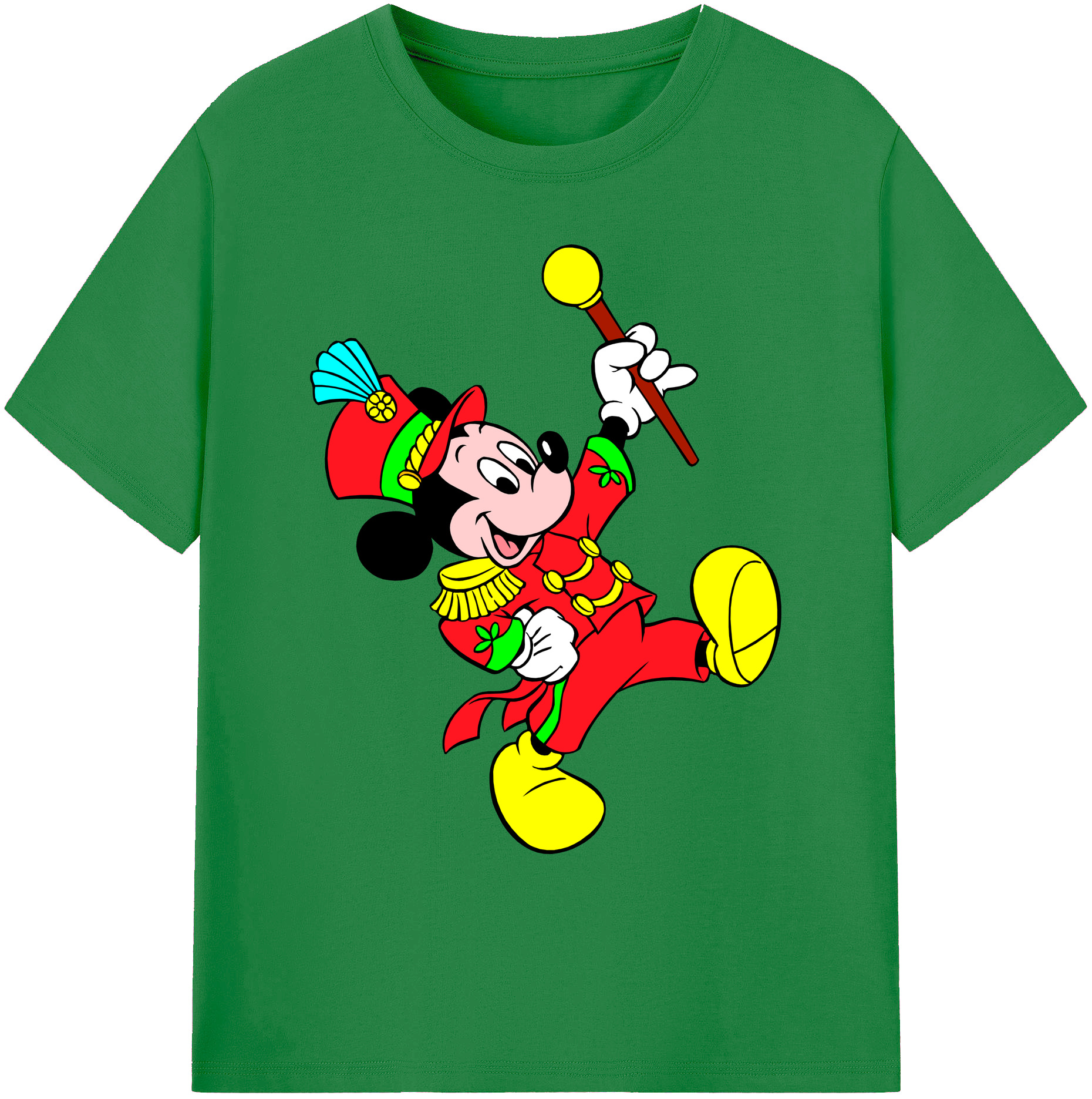 ミッキーマウス Mickey Mouse 綿100％ メンズ半袖Tシャツ｜肌触りやわらか＆通気性