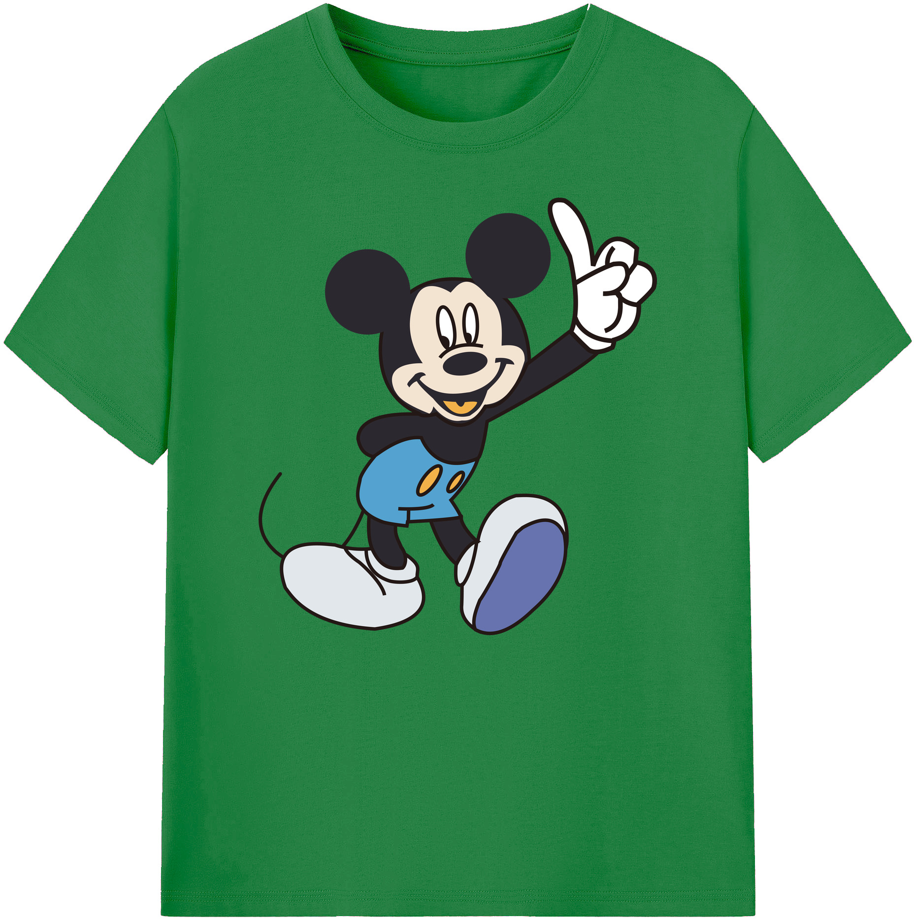 ミッキーマウス Mickey Mouse 綿100％ メンズ半袖Tシャツ｜肌触りやわらか＆通気性