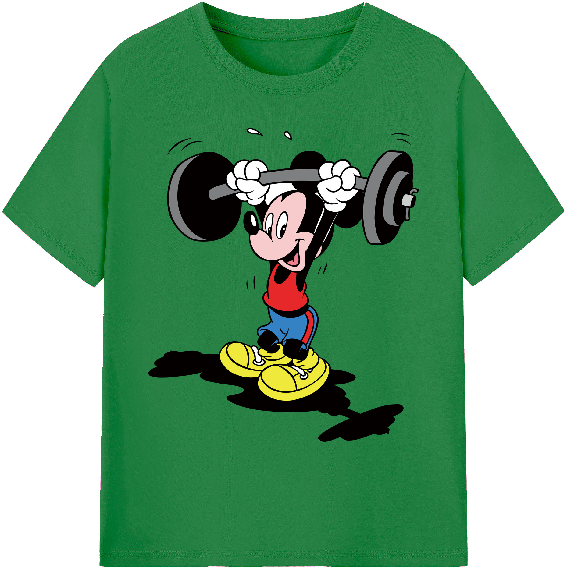 ミッキーマウス Mickey Mouse 綿100％ メンズ半袖Tシャツ｜肌触りやわらか＆通気性