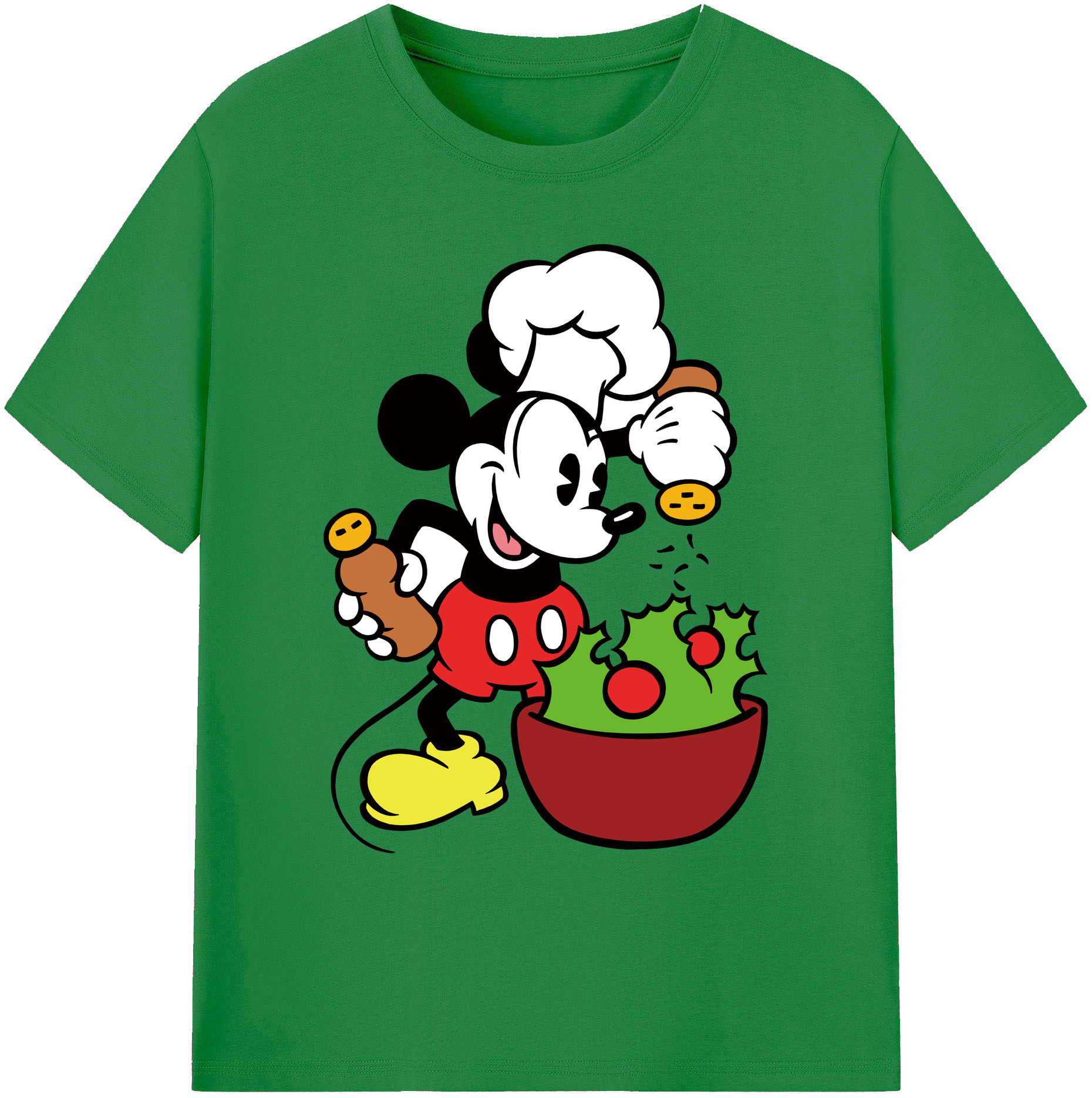 ミッキーマウス Mickey Mouse 綿100％ メンズ半袖Tシャツ｜肌触りやわらか＆通気性