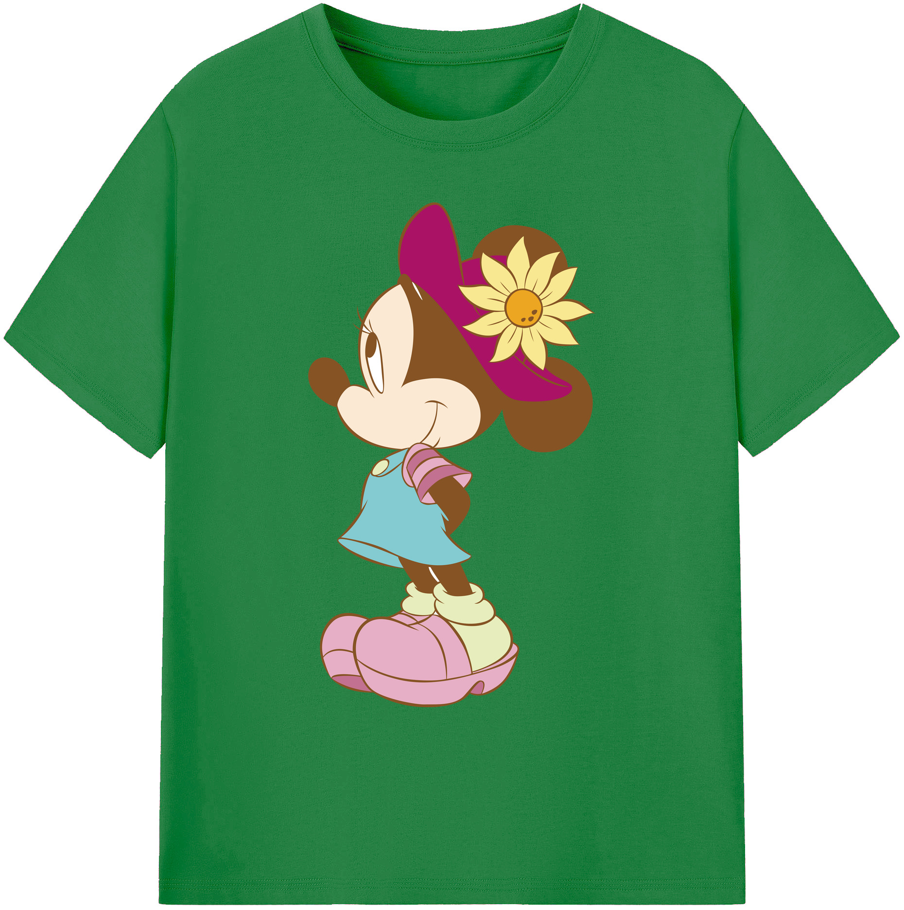 ミッキーマウス Mickey Mouse 綿100％ メンズ半袖Tシャツ｜肌触りやわらか＆通気性