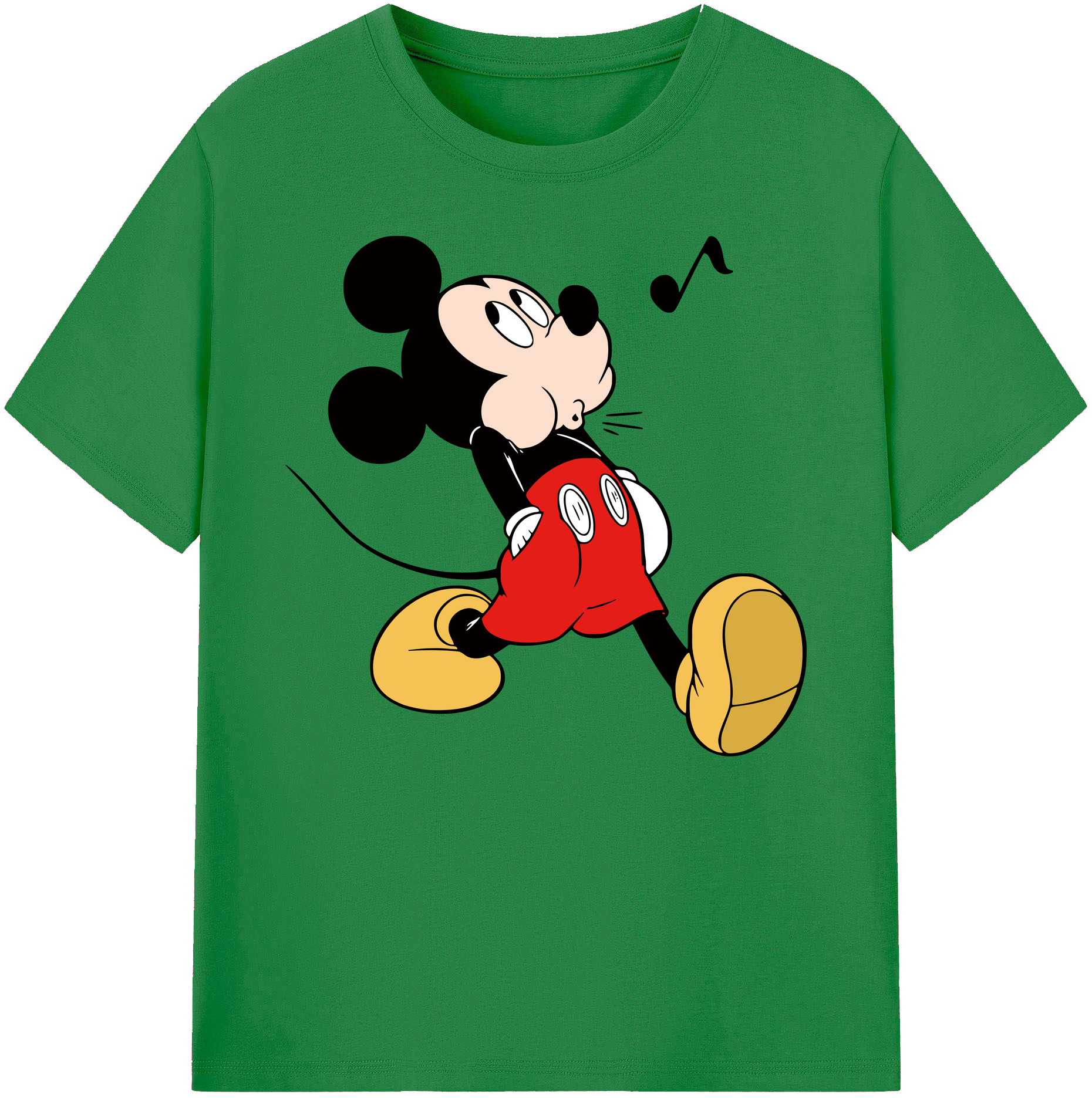 ミッキーマウス Mickey Mouse 綿100％ メンズ半袖Tシャツ｜肌触りやわらか＆通気性