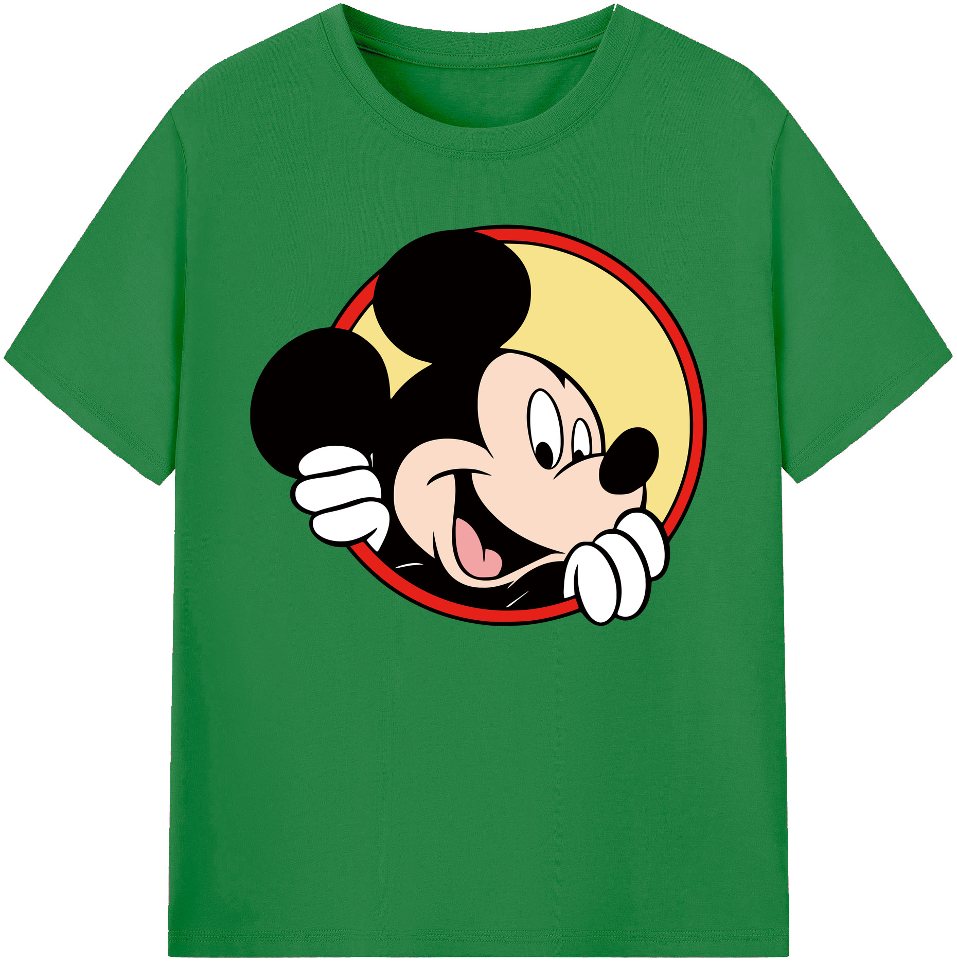 ミッキーマウス Mickey Mouse 綿100％ メンズ半袖Tシャツ｜肌触りやわらか＆通気性