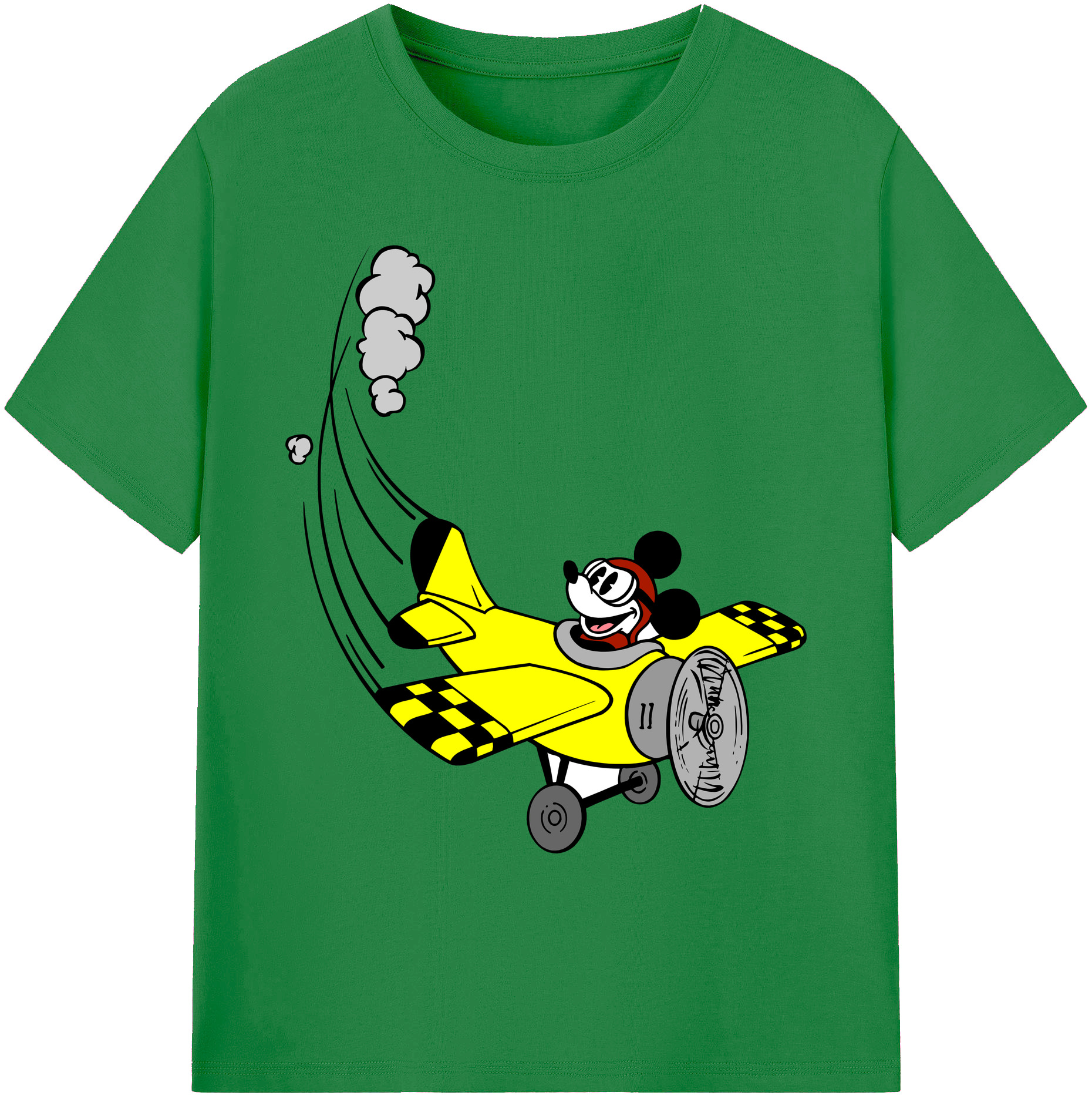 ミッキーマウス Mickey Mouse 綿100％ メンズ半袖Tシャツ｜肌触りやわらか＆通気性