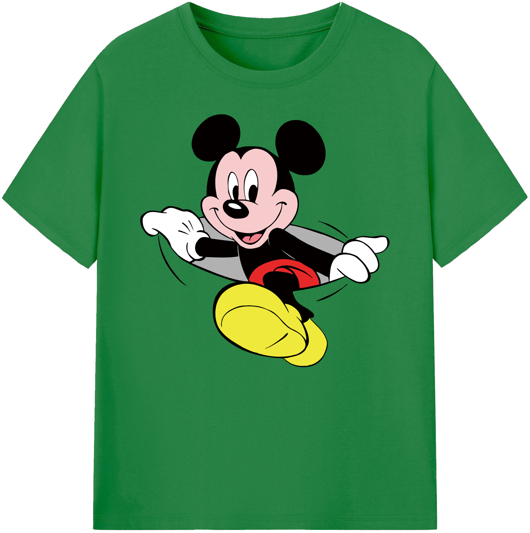 ミッキーマウス Mickey Mouse 綿100％ メンズ半袖Tシャツ｜肌触りやわらか＆通気性