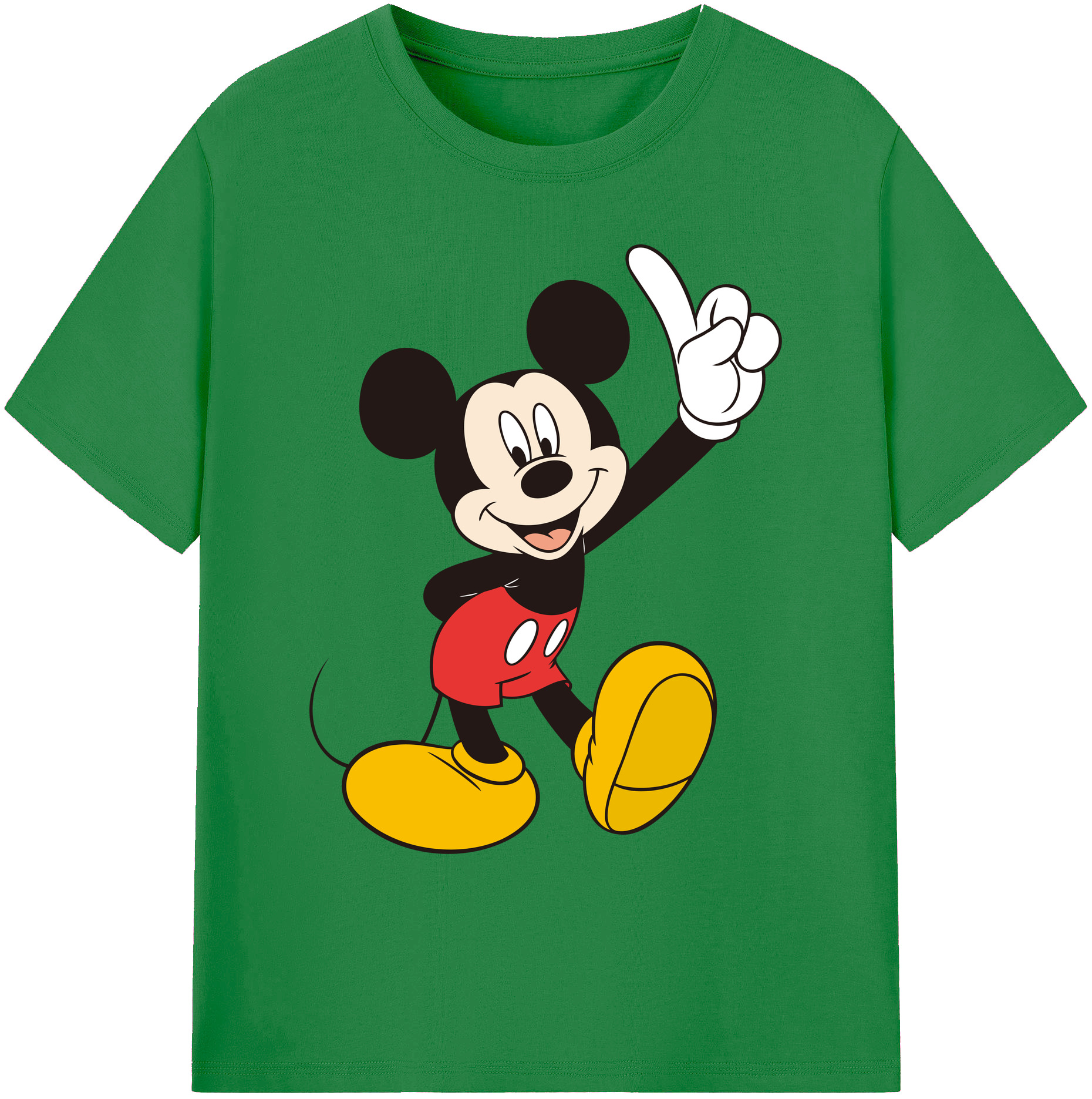 ミッキーマウス Mickey Mouse 綿100％ メンズ半袖Tシャツ｜肌触りやわらか＆通気性