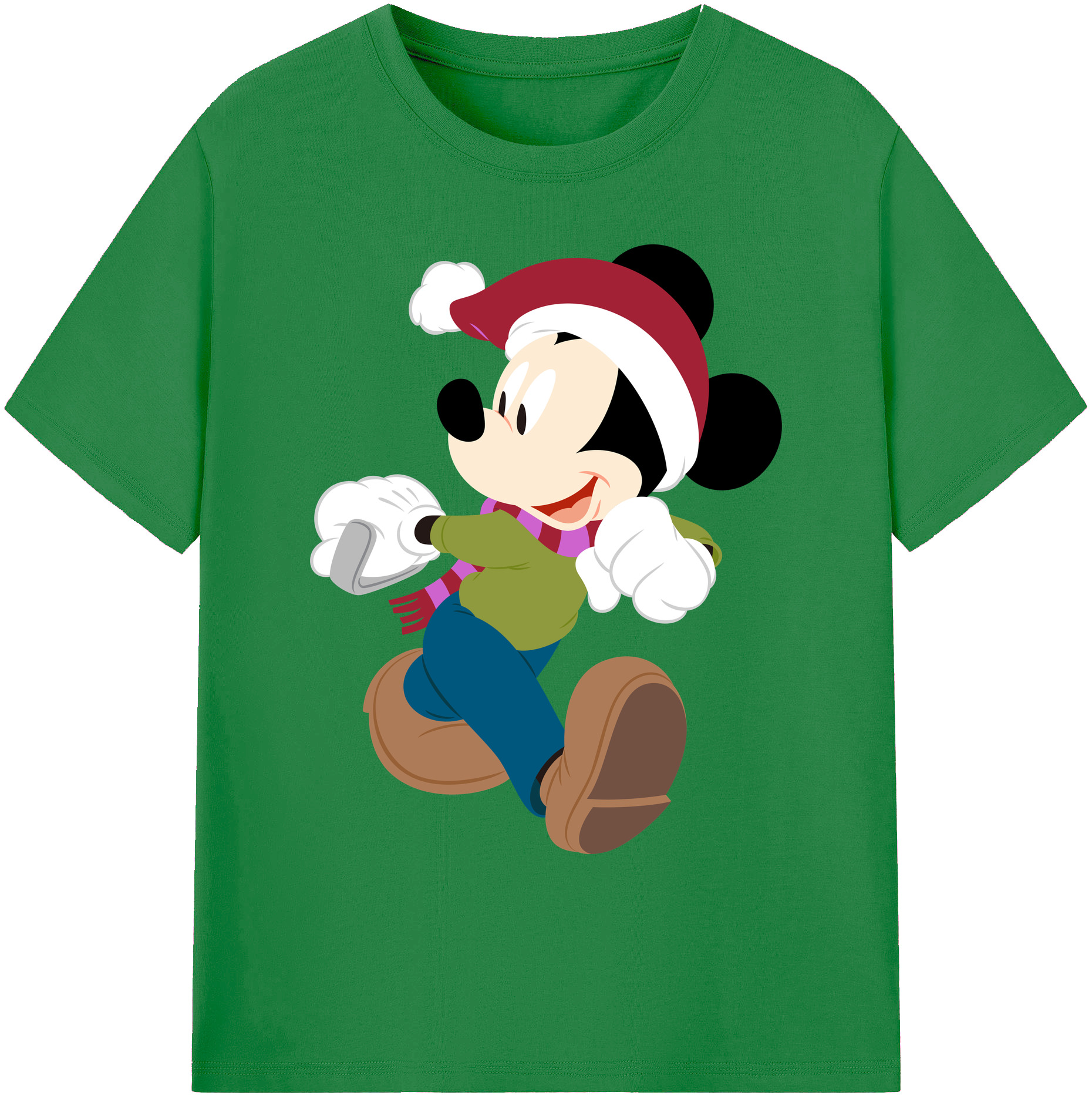 ミッキーマウス Mickey Mouse 綿100％ メンズ半袖Tシャツ｜肌触りやわらか＆通気性