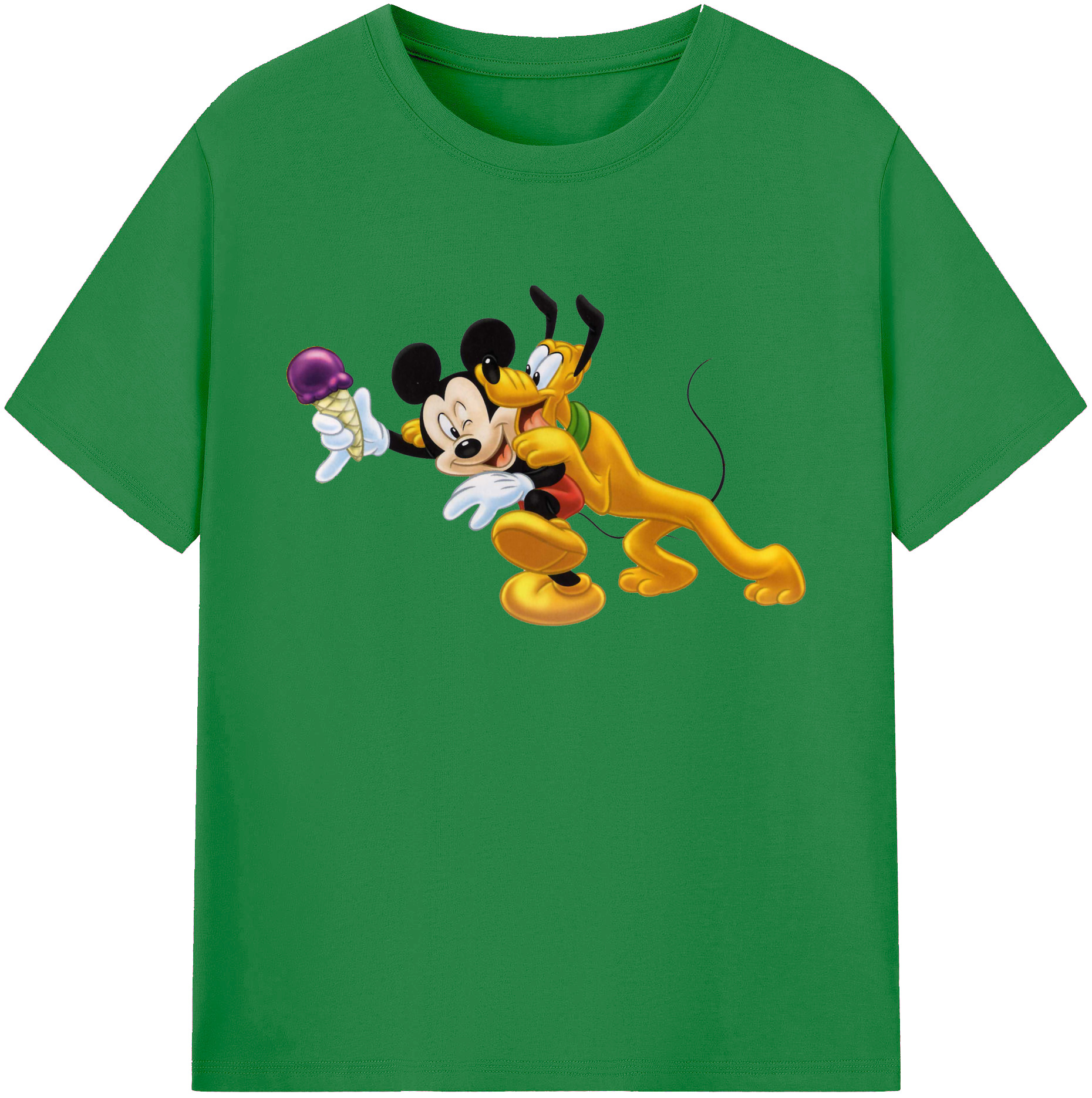 ミッキーマウス Mickey Mouse 綿100％ メンズ半袖Tシャツ｜肌触りやわらか＆通気性