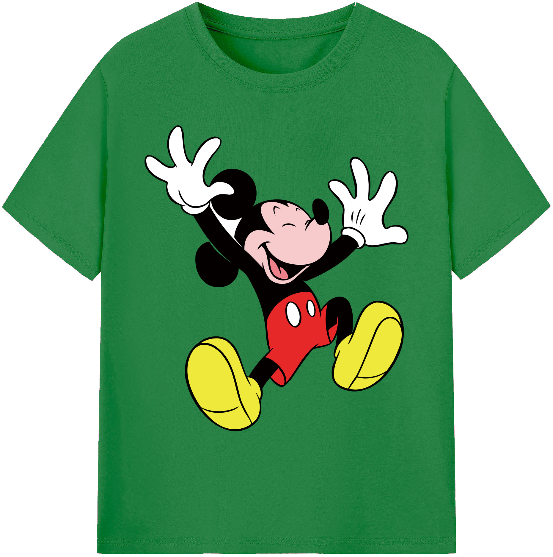 ミッキーマウス Mickey Mouse 綿100％ メンズ半袖Tシャツ｜肌触りやわらか＆通気性