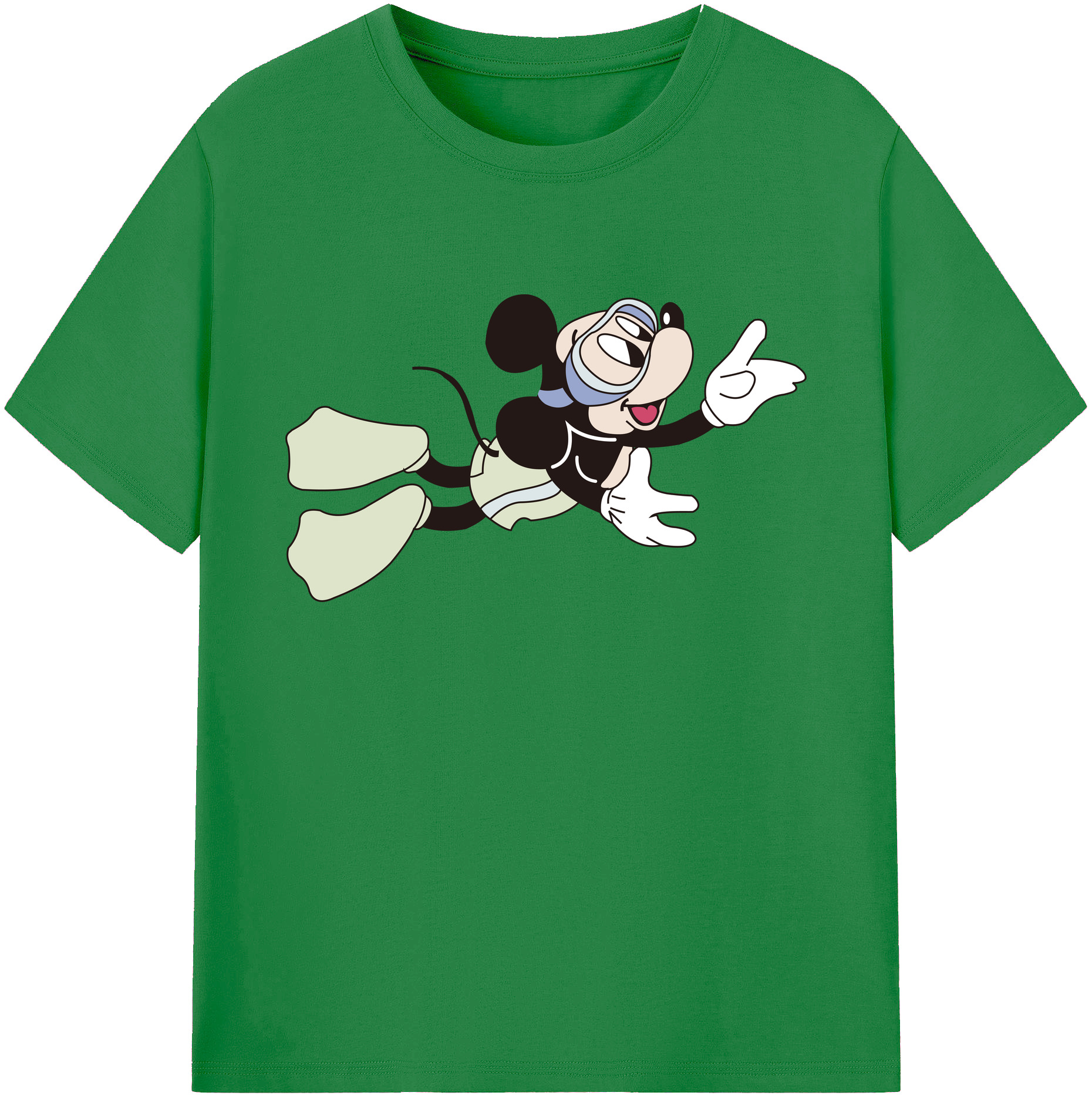 ミッキーマウス Mickey Mouse 綿100％ メンズ半袖Tシャツ｜肌触りやわらか＆通気性