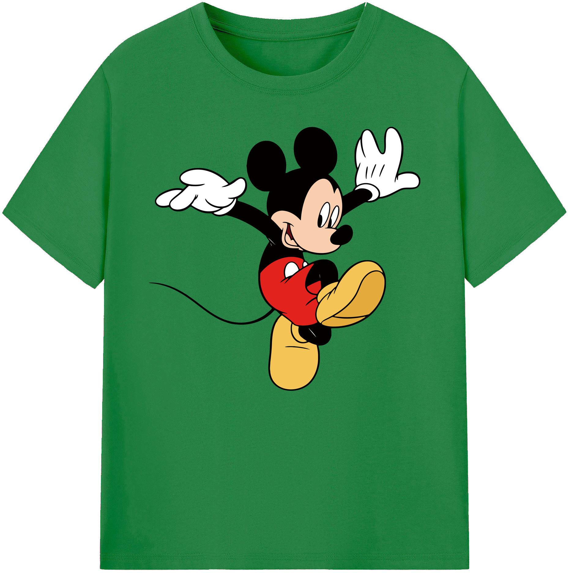 ミッキーマウス Mickey Mouse 綿100％ メンズ半袖Tシャツ｜肌触りやわらか＆通気性