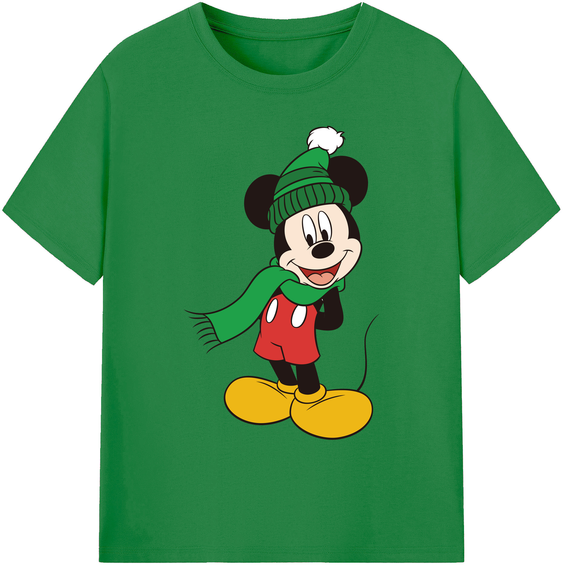 ミッキーマウス Mickey Mouse 綿100％ メンズ半袖Tシャツ｜肌触りやわらか＆通気性
