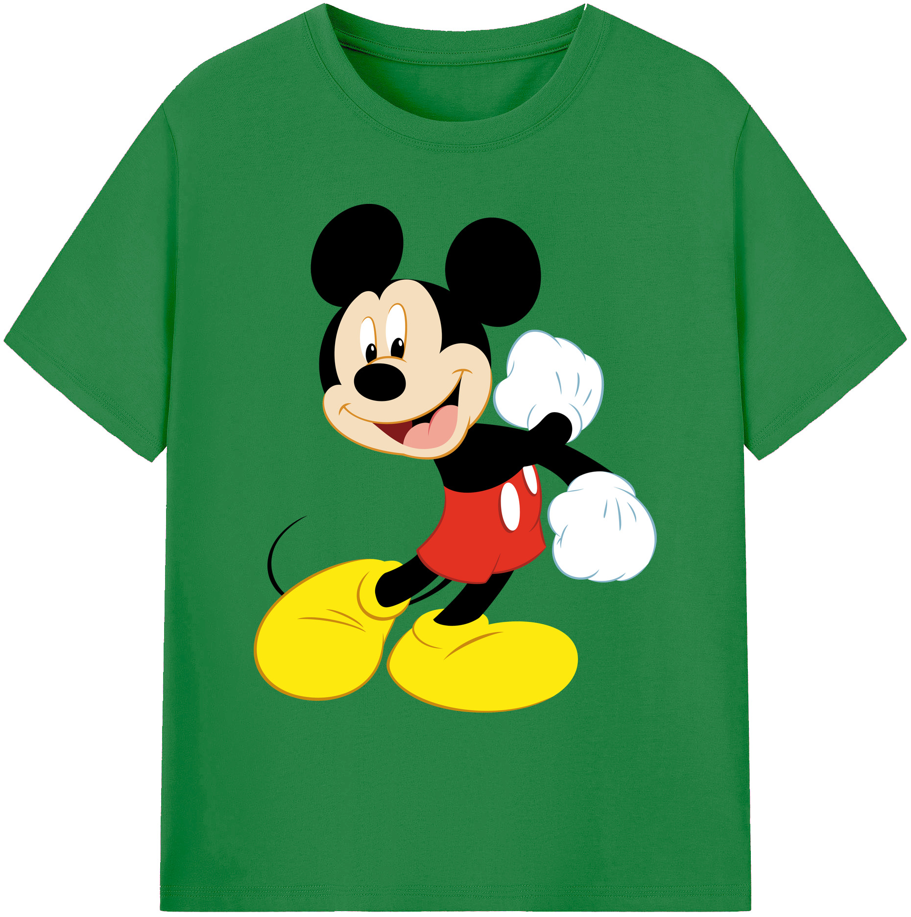 ミッキーマウス Mickey Mouse 綿100％ メンズ半袖Tシャツ｜肌触りやわらか＆通気性