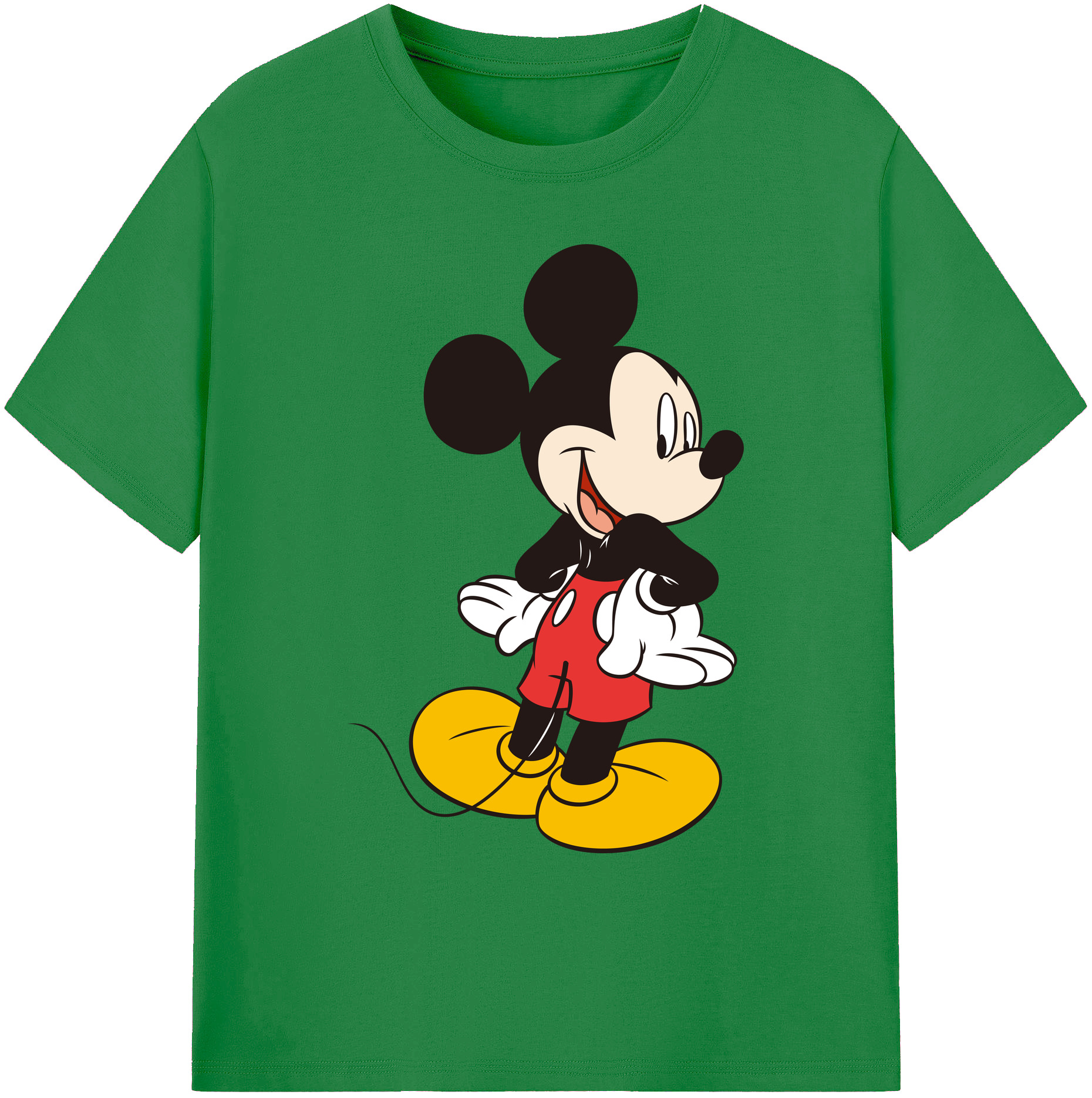 ミッキーマウス Mickey Mouse 綿100％ メンズ半袖Tシャツ｜肌触りやわらか＆通気性