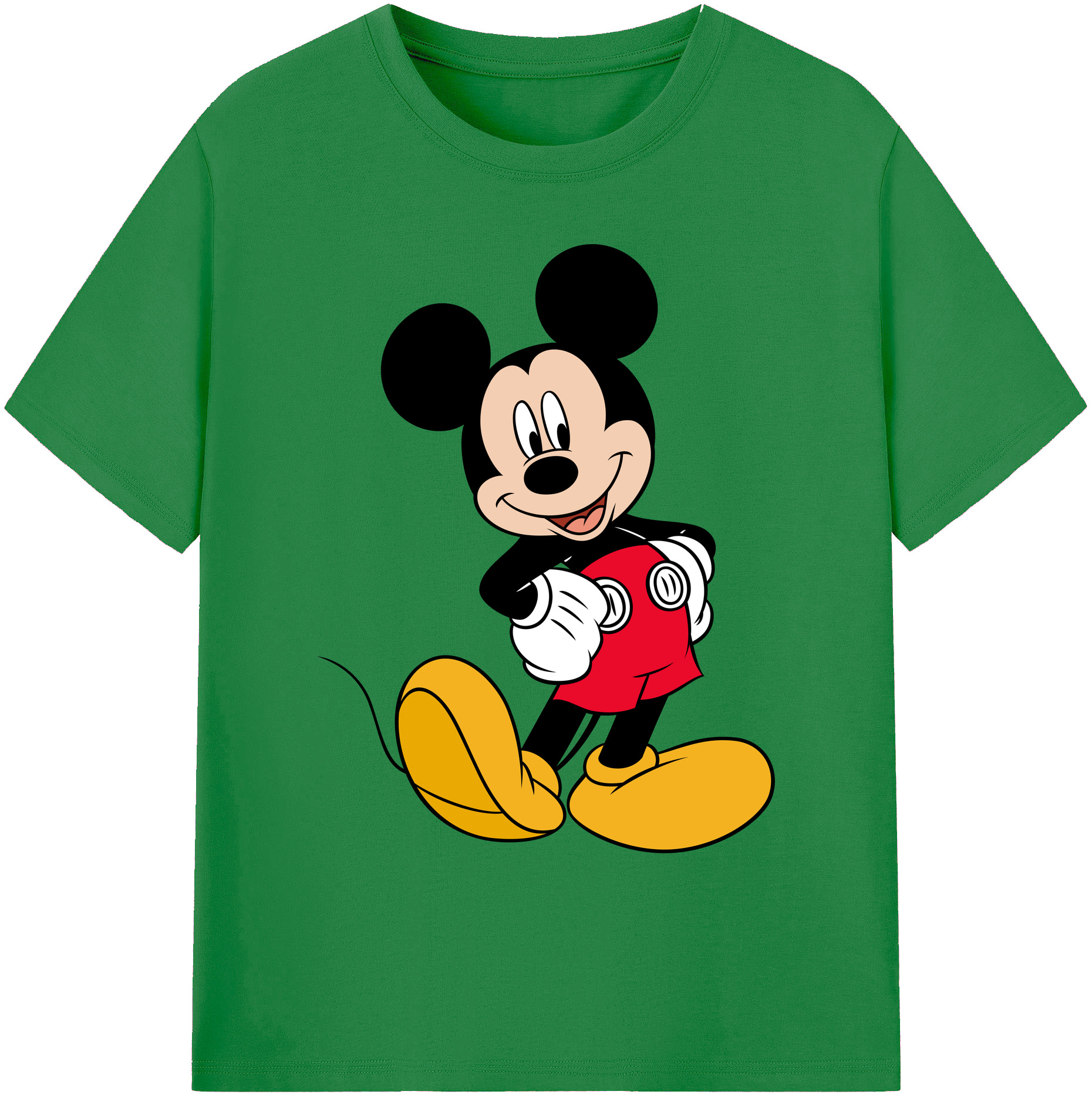 ミッキーマウス Mickey Mouse 綿100％ メンズ半袖Tシャツ｜肌触りやわらか＆通気性