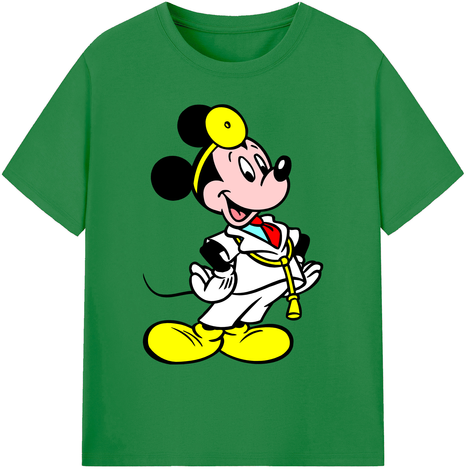 ミッキーマウス Mickey Mouse 綿100％ メンズ半袖Tシャツ｜肌触りやわらか＆通気性