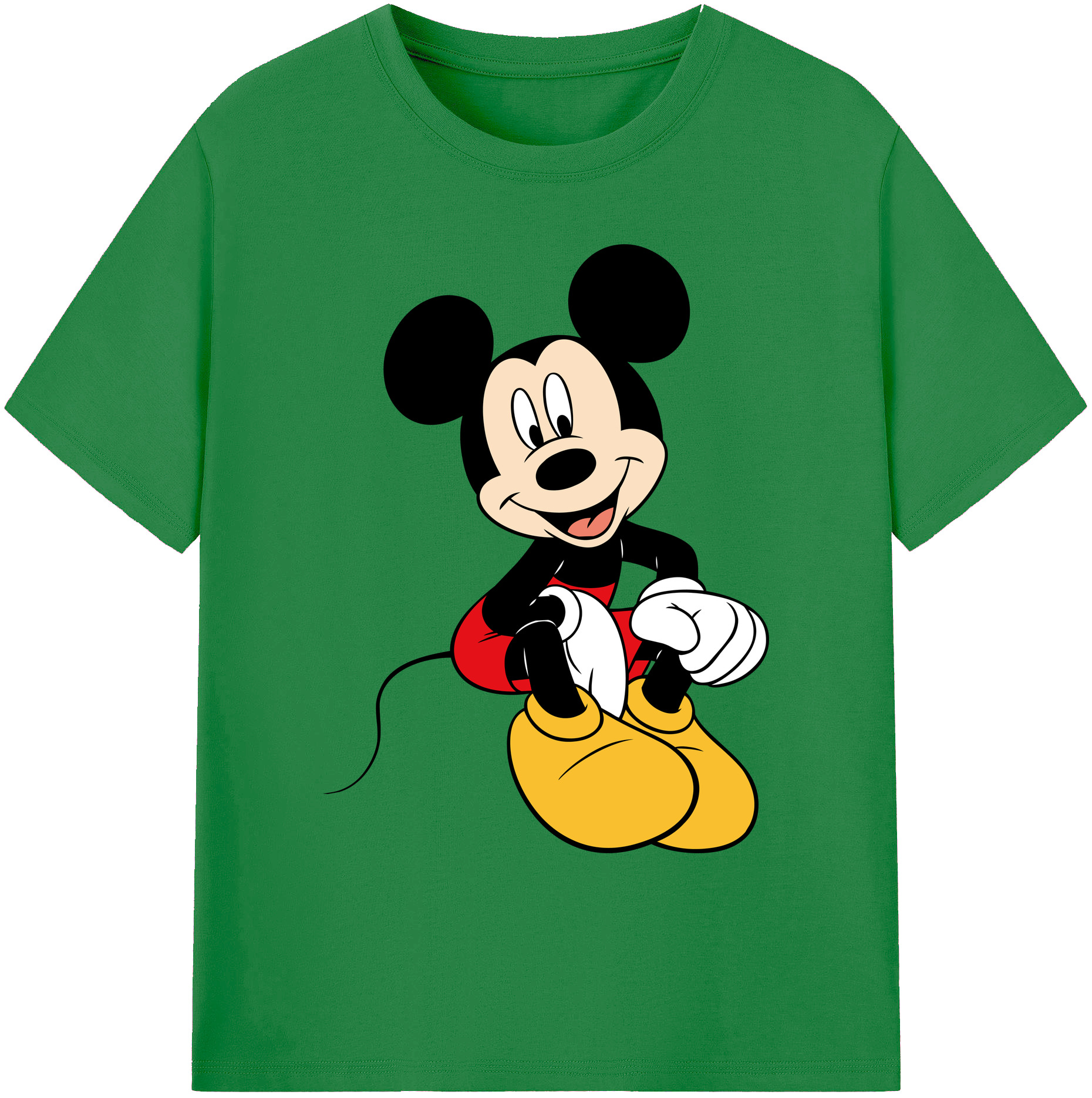 ミッキーマウス Mickey Mouse 綿100％ メンズ半袖Tシャツ｜肌触りやわらか＆通気性
