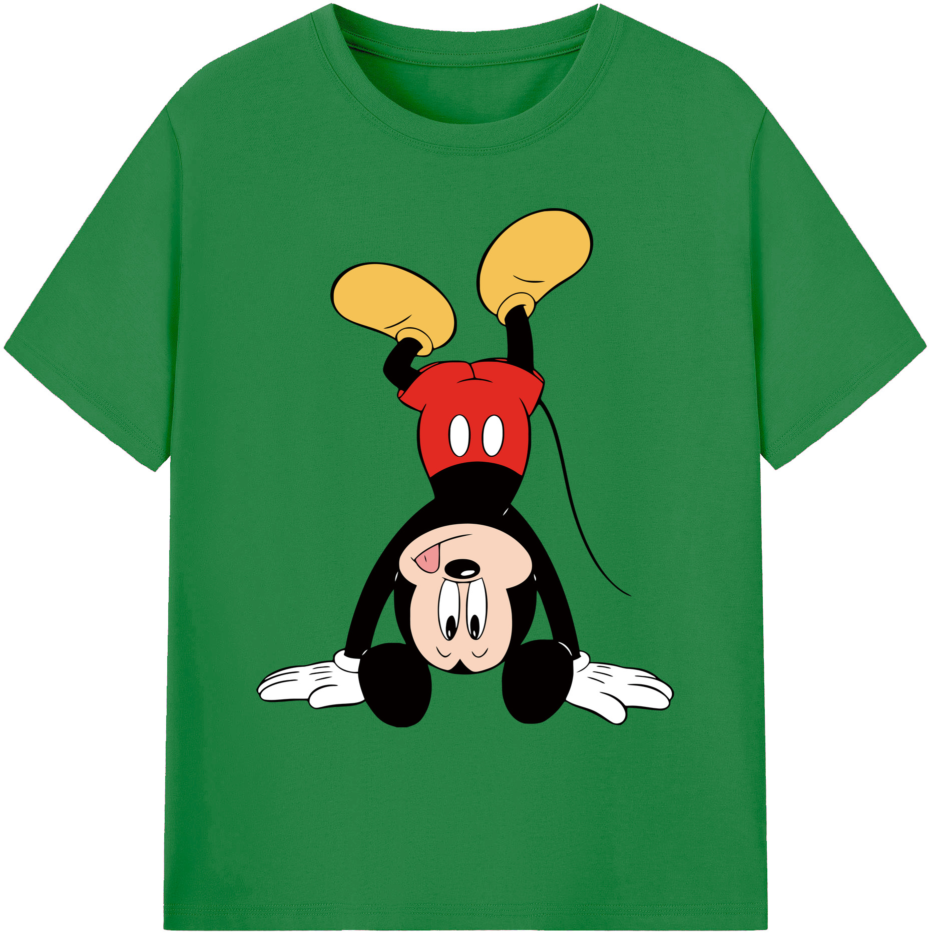 ミッキーマウス Mickey Mouse 綿100％ メンズ半袖Tシャツ｜肌触りやわらか＆通気性