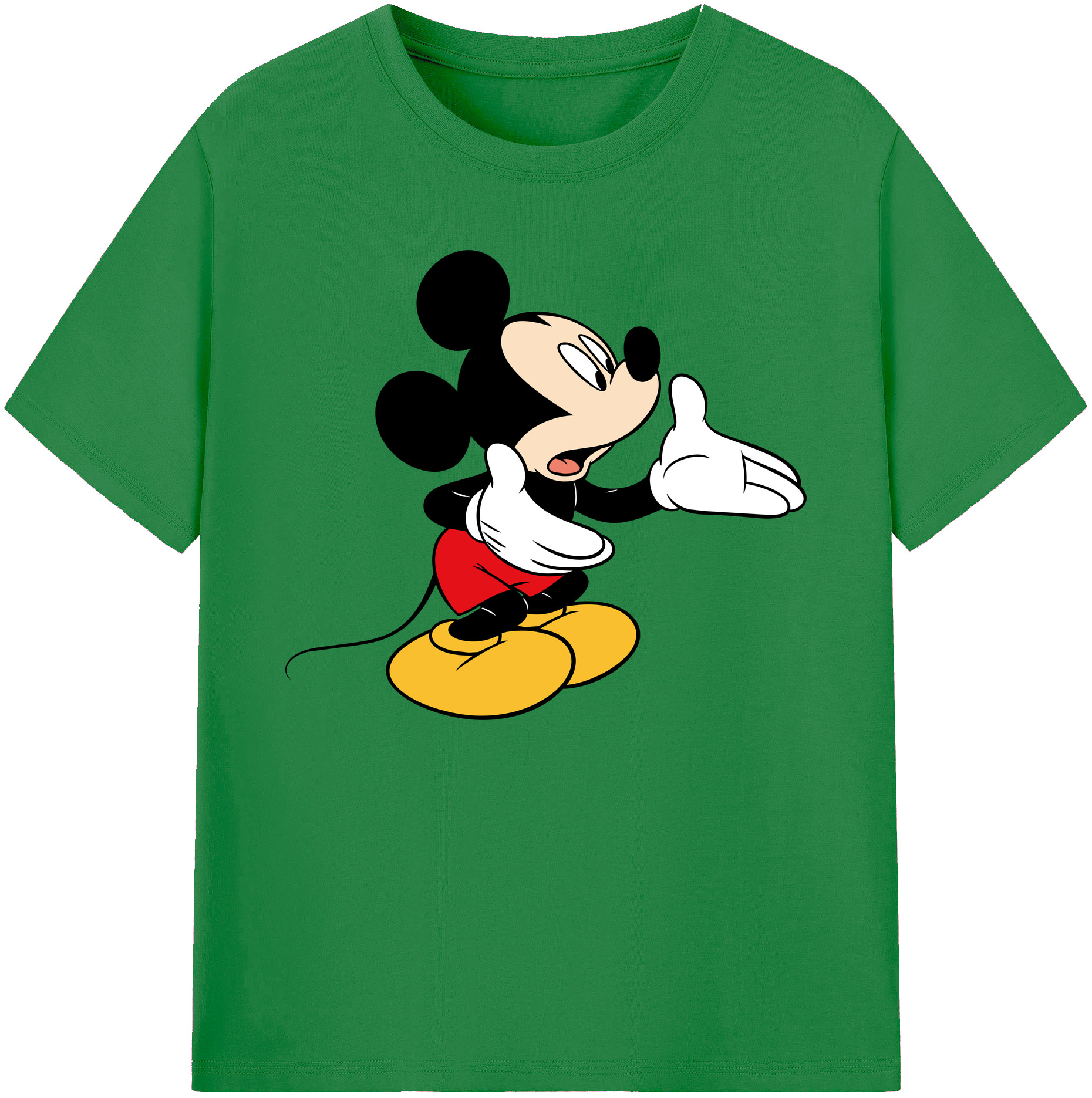 ミッキーマウス Mickey Mouse 綿100％ メンズ半袖Tシャツ｜肌触りやわらか＆通気性