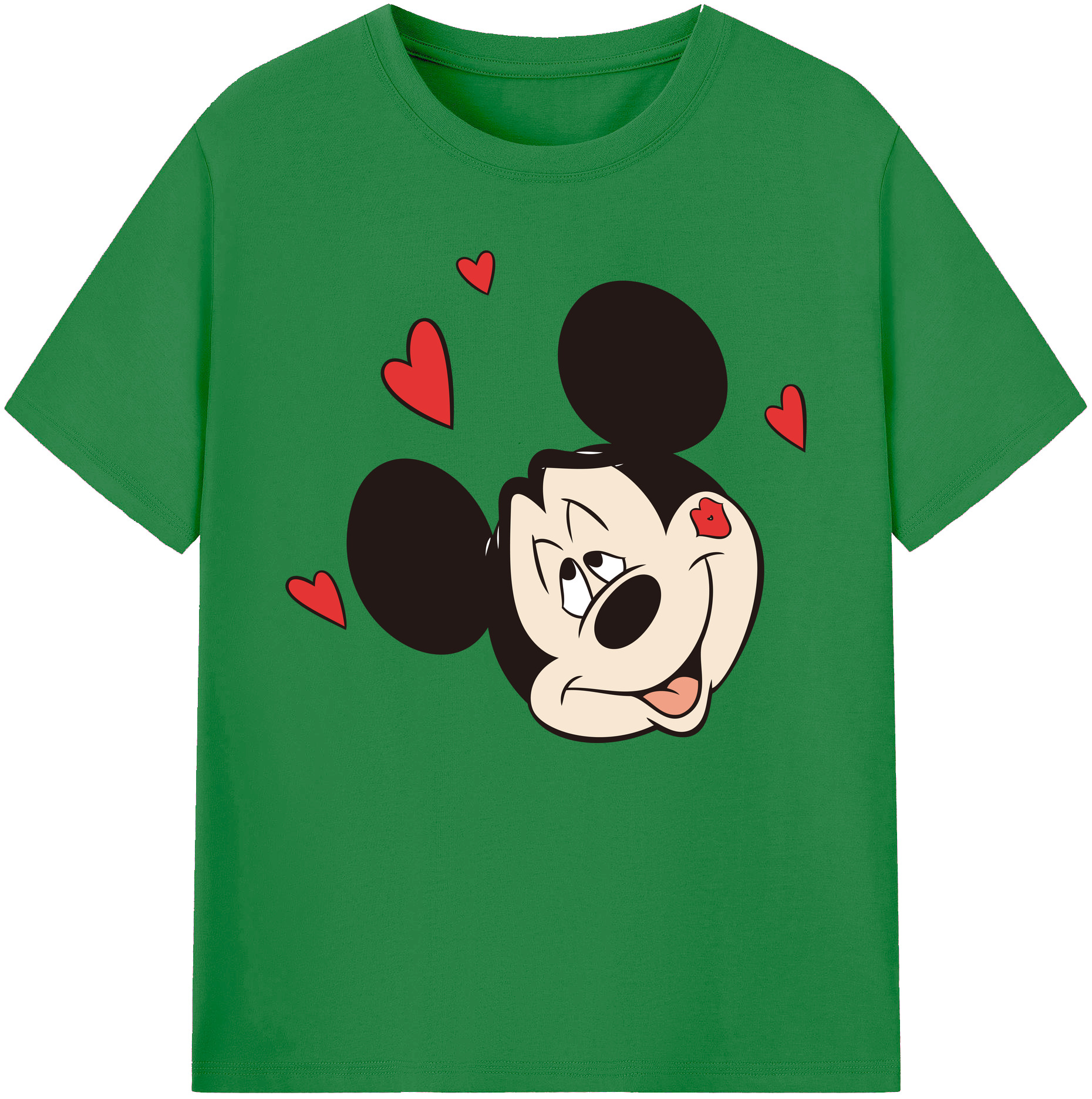ミッキーマウス Mickey Mouse 綿100％ メンズ半袖Tシャツ｜肌触りやわらか＆通気性