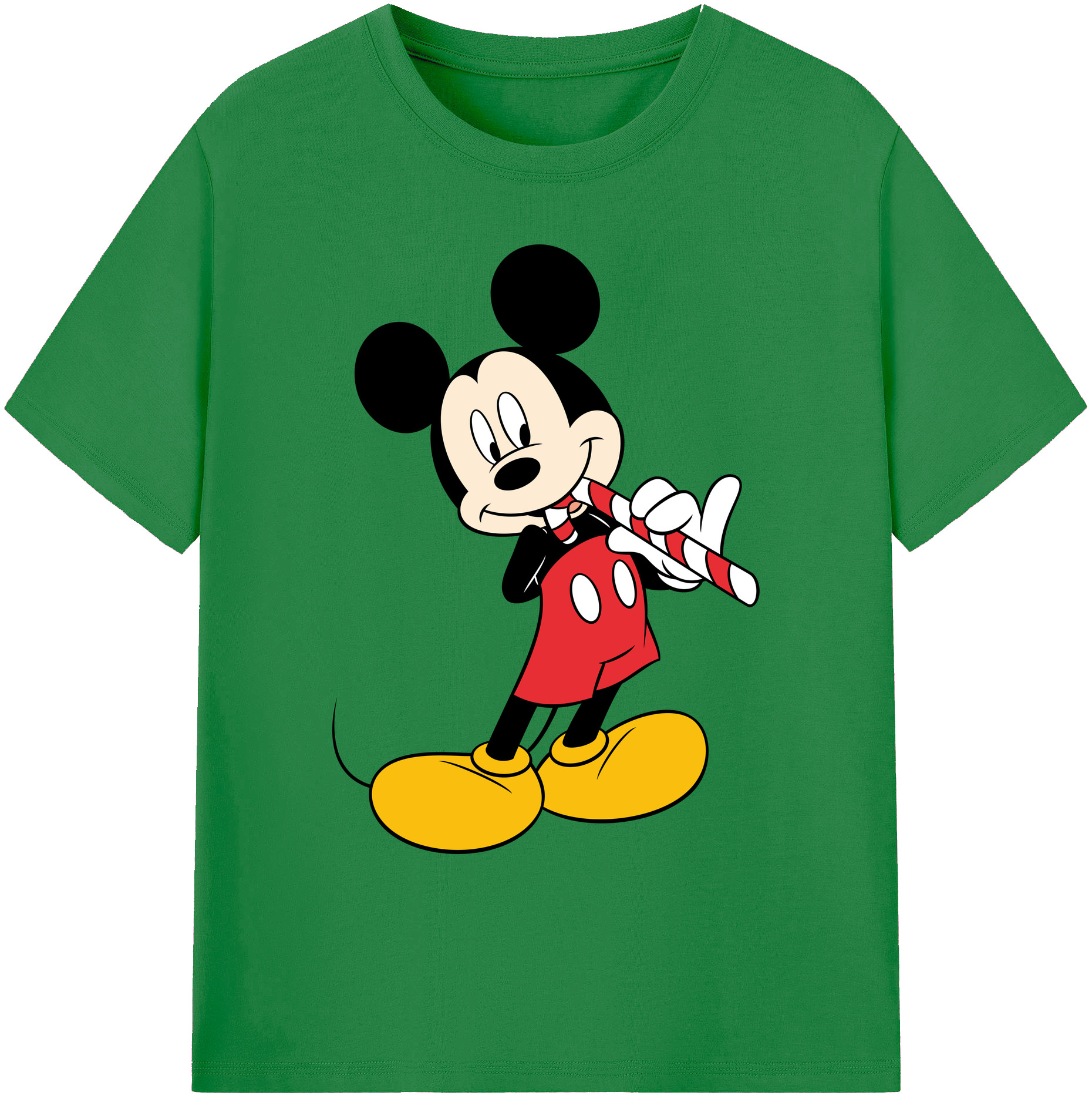 ミッキーマウス Mickey Mouse 綿100％ メンズ半袖Tシャツ｜肌触りやわらか＆通気性