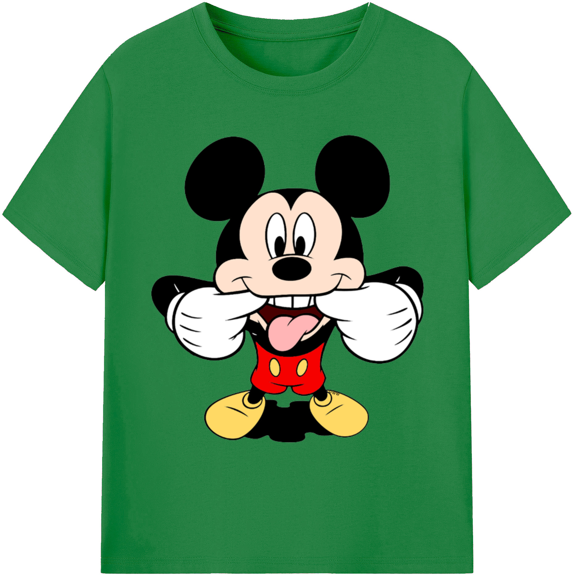 ミッキーマウス Mickey Mouse 綿100％ メンズ半袖Tシャツ｜肌触りやわらか＆通気性
