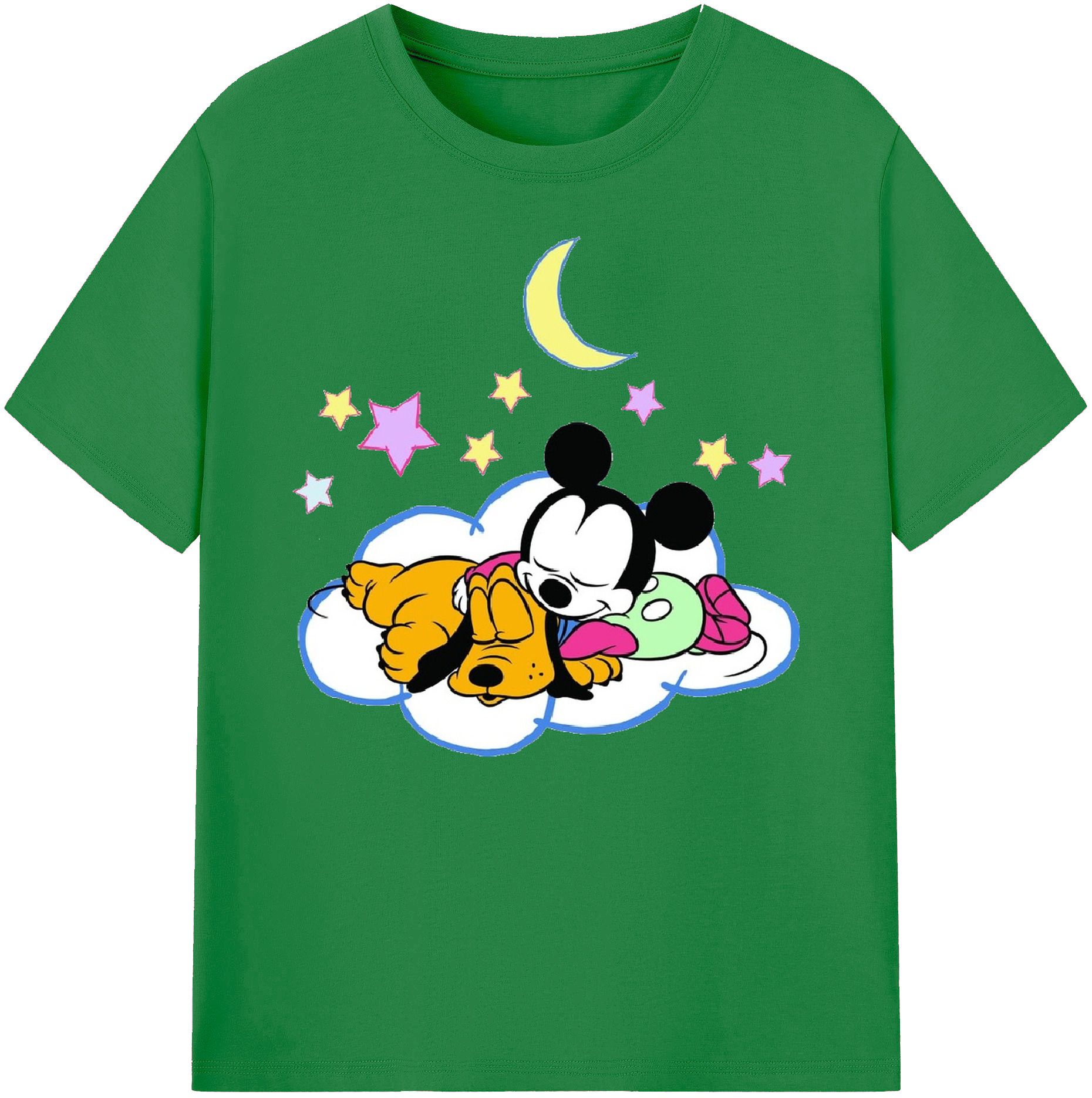 ミッキーマウス Mickey Mouse 綿100％ メンズ半袖Tシャツ｜肌触りやわらか＆通気性