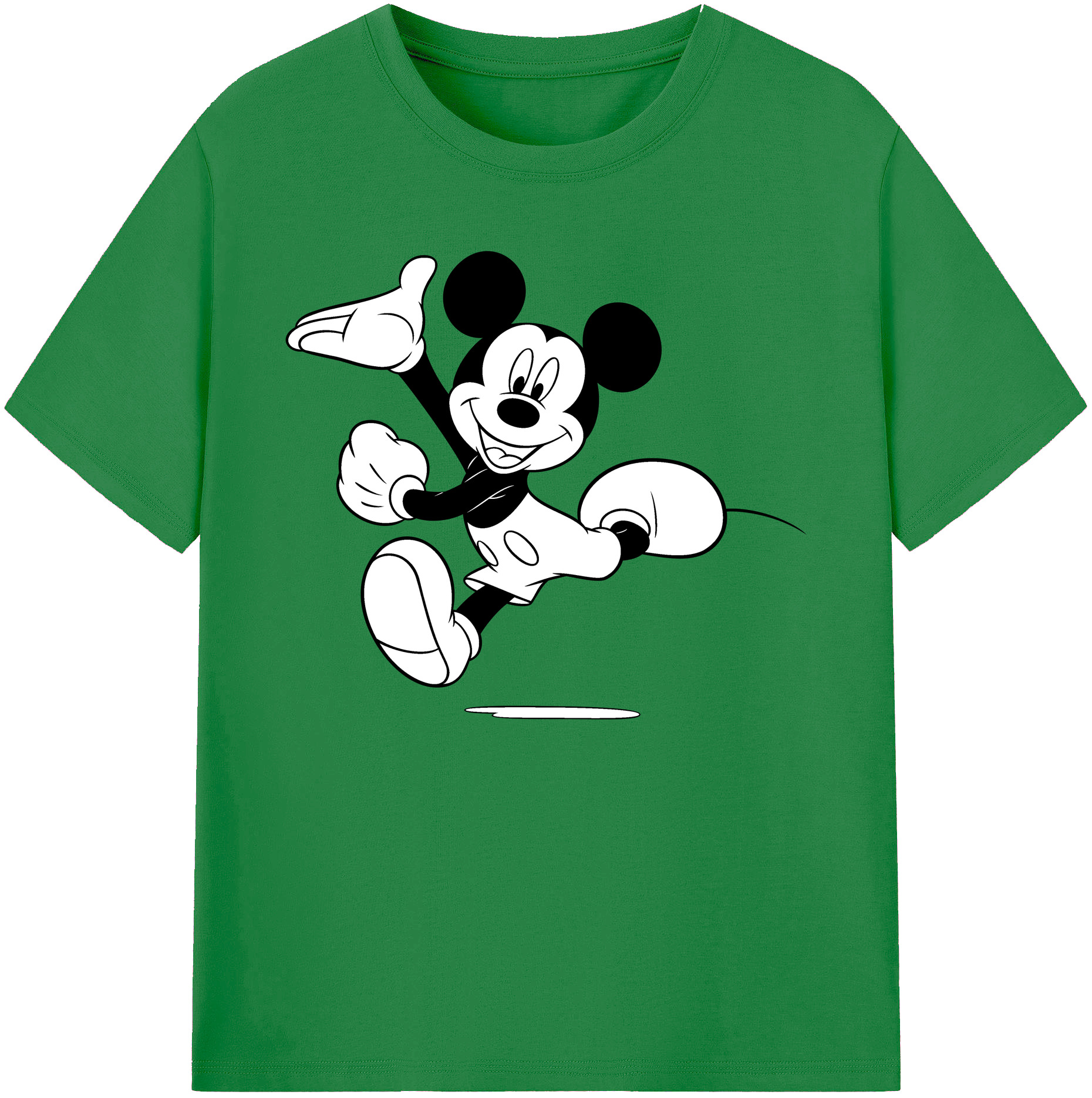 ミッキーマウス Mickey Mouse 綿100％ メンズ半袖Tシャツ｜肌触りやわらか＆通気性