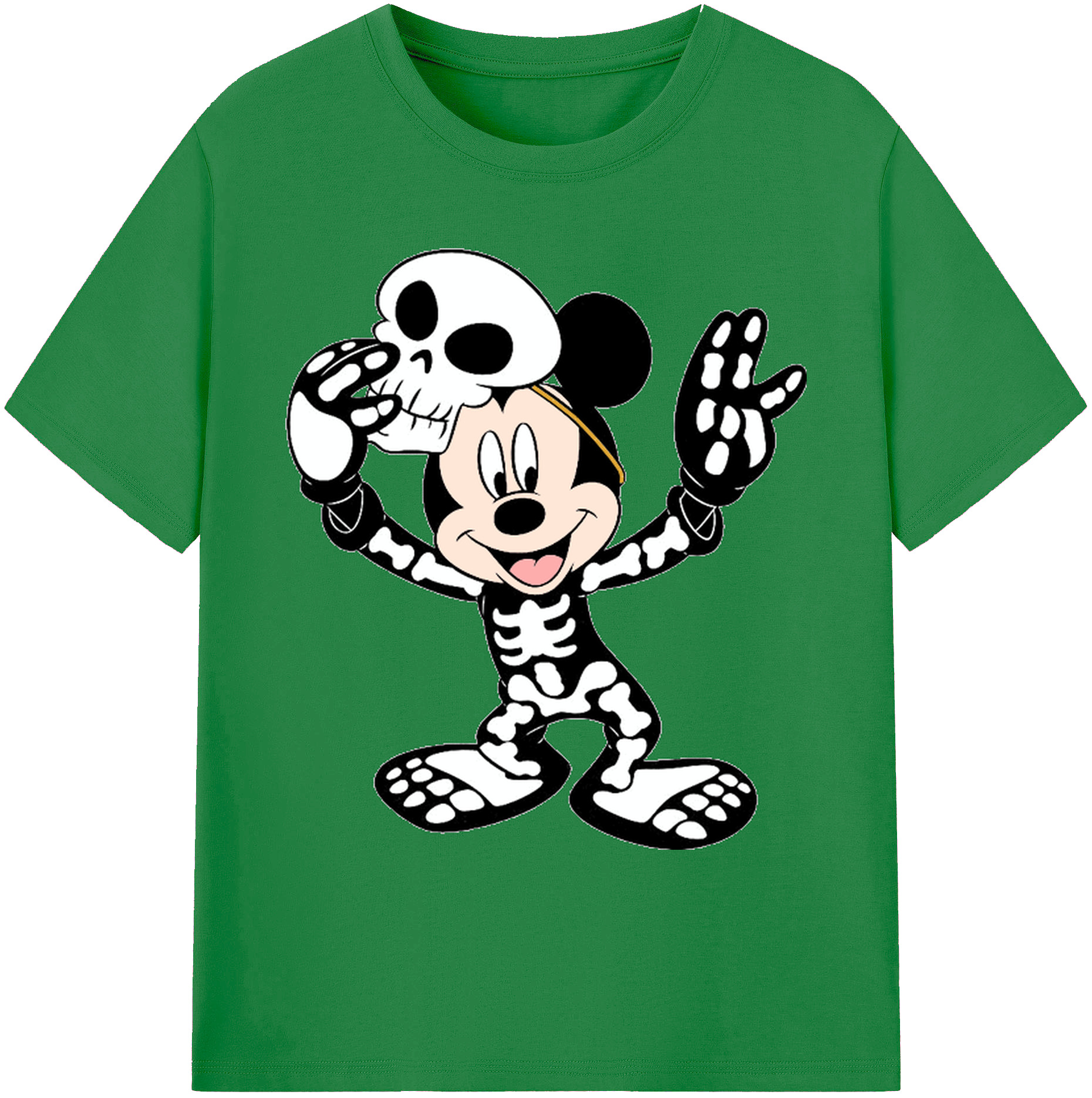 ミッキーマウス Mickey Mouse 綿100％ メンズ半袖Tシャツ｜肌触りやわらか＆通気性