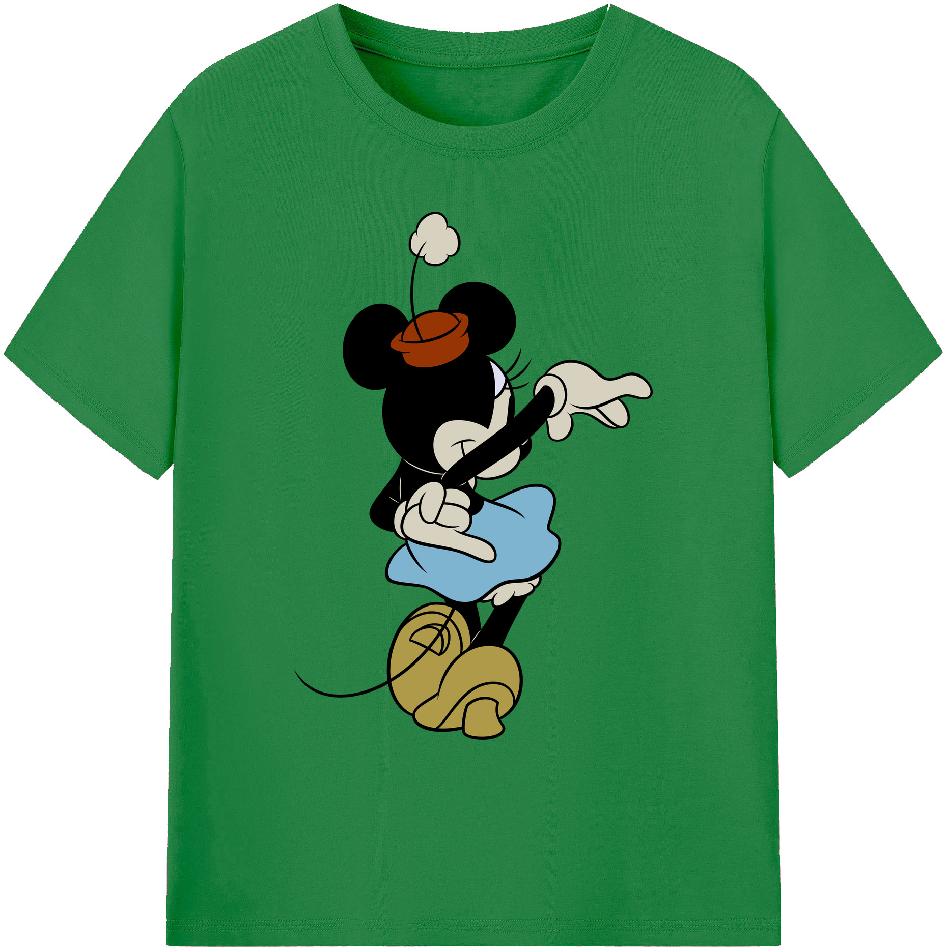 ミッキーマウス Mickey Mouse 綿100％ メンズ半袖Tシャツ｜肌触りやわらか＆通気性