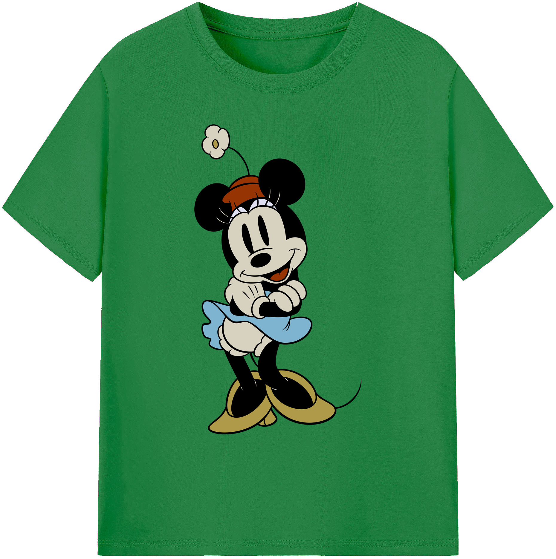 ミッキーマウス Mickey Mouse 綿100％ メンズ半袖Tシャツ｜肌触りやわらか＆通気性