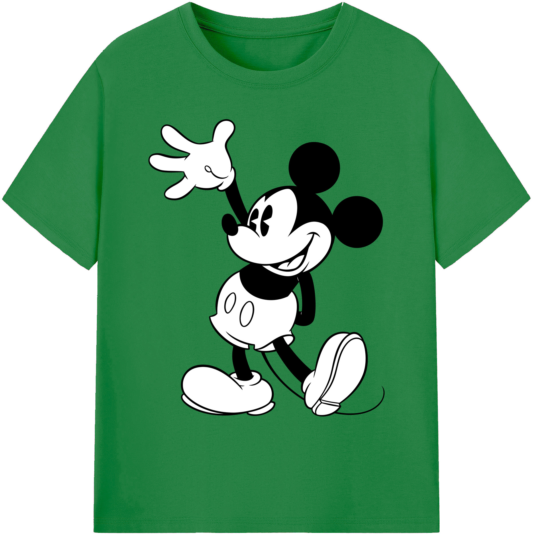 ミッキーマウス Mickey Mouse 綿100％ メンズ半袖Tシャツ｜肌触りやわらか＆通気性