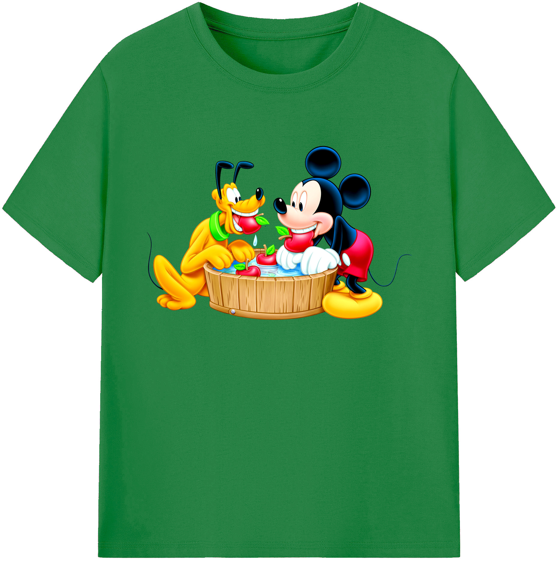 ミッキーマウス Mickey Mouse 綿100％ メンズ半袖Tシャツ｜肌触りやわらか＆通気性