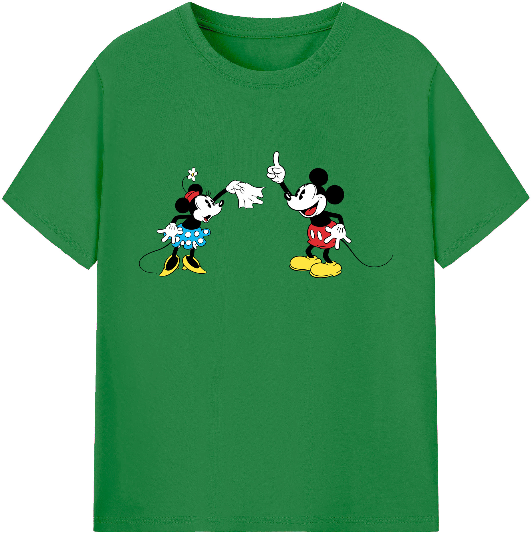 ミッキーマウス Mickey Mouse 綿100％ メンズ半袖Tシャツ｜肌触りやわらか＆通気性