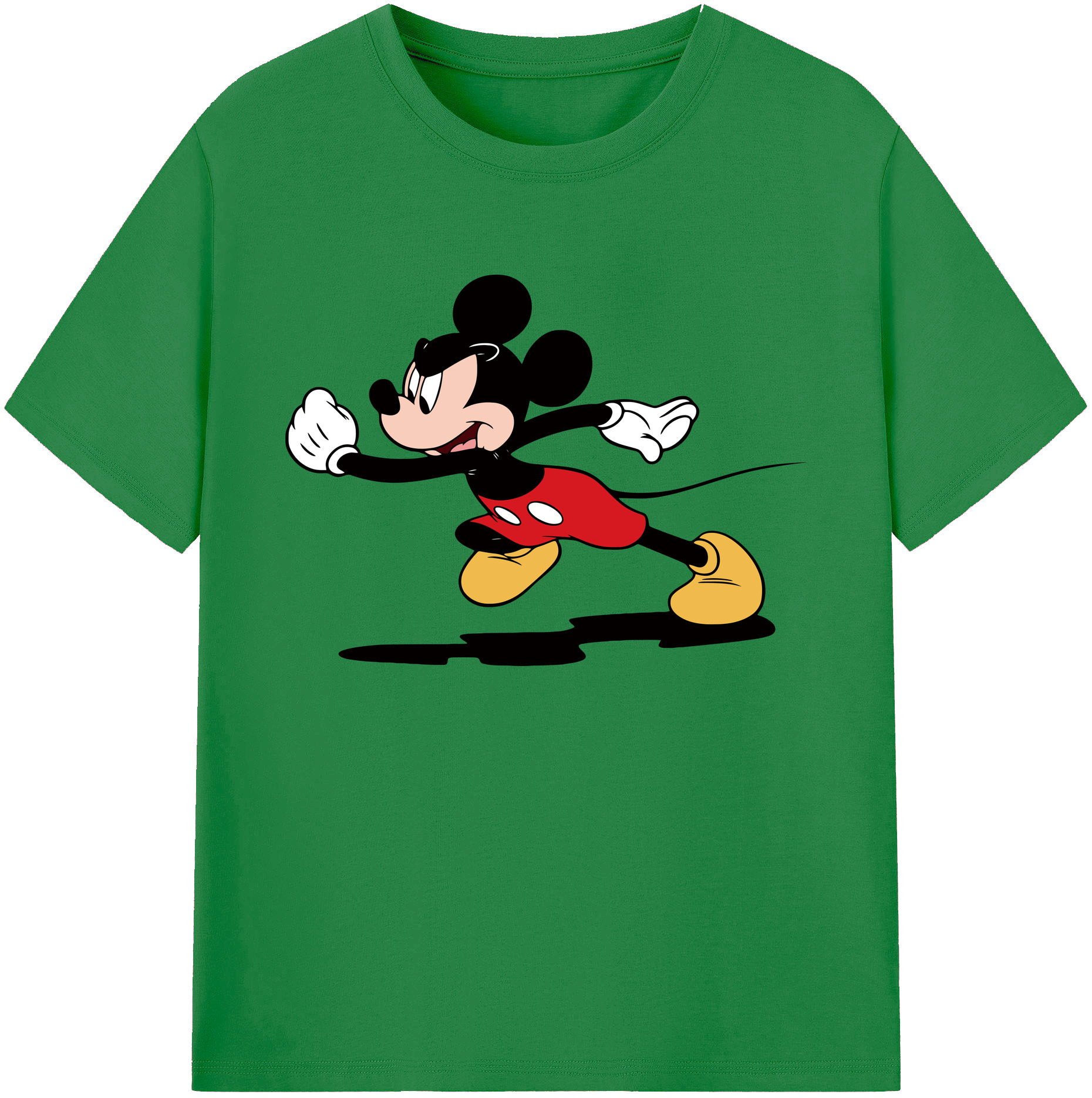 ミッキーマウス Mickey Mouse 綿100％ メンズ半袖Tシャツ｜肌触りやわらか＆通気性
