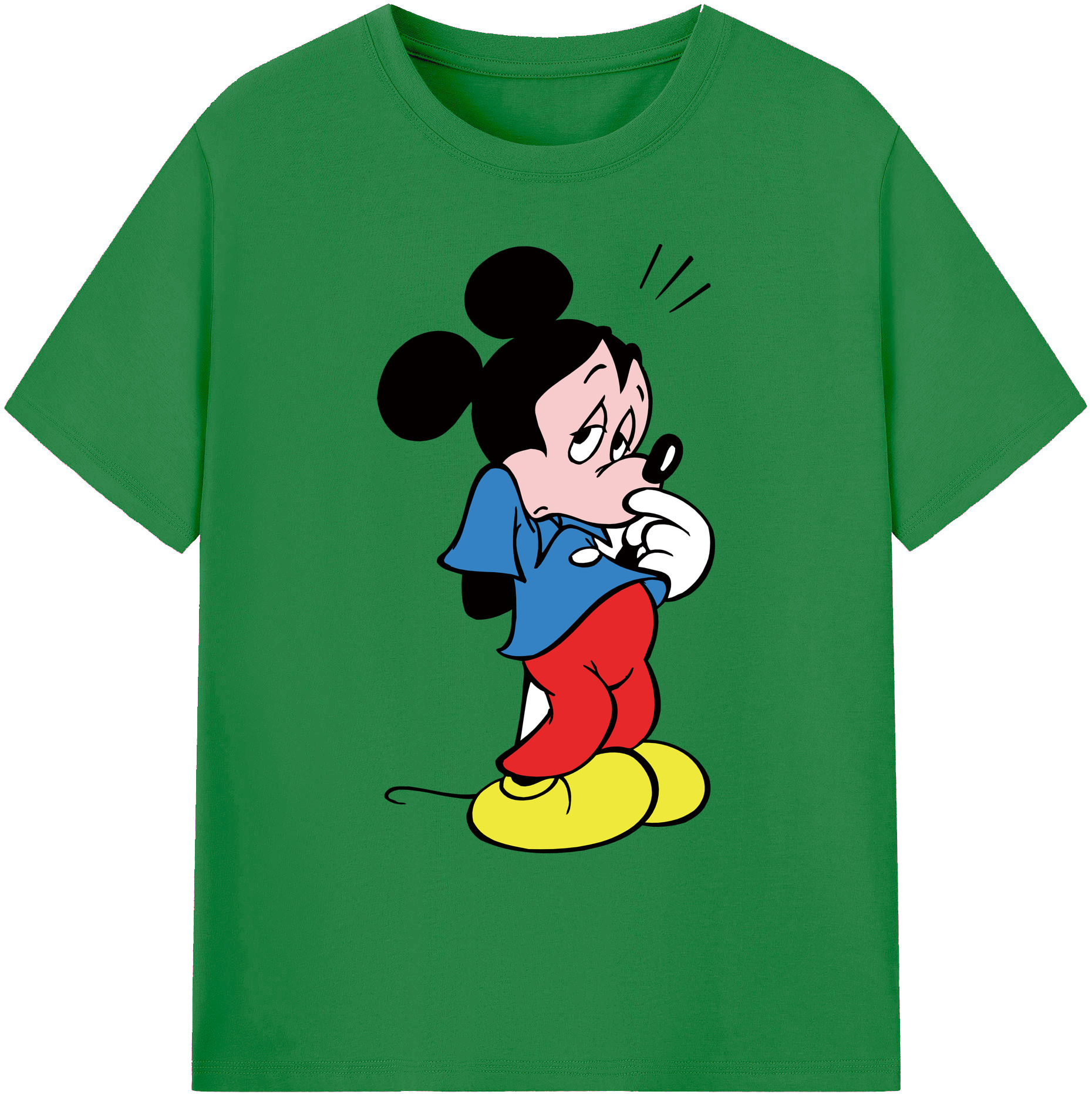 ミッキーマウス Mickey Mouse 綿100％ メンズ半袖Tシャツ｜肌触りやわらか＆通気性