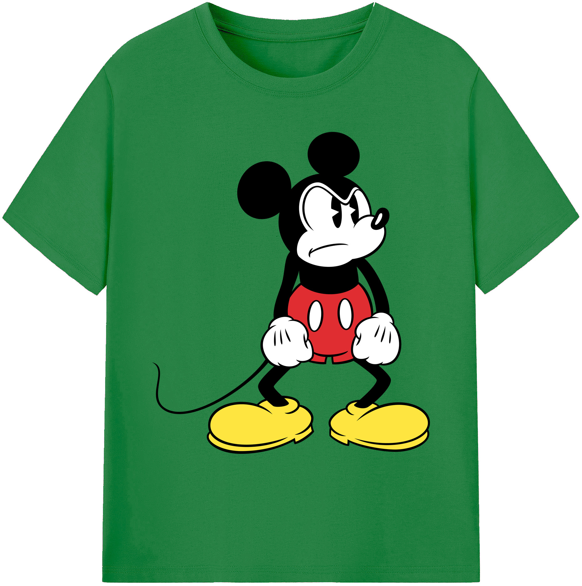 ミッキーマウス Mickey Mouse 綿100％ メンズ半袖Tシャツ｜肌触りやわらか＆通気性