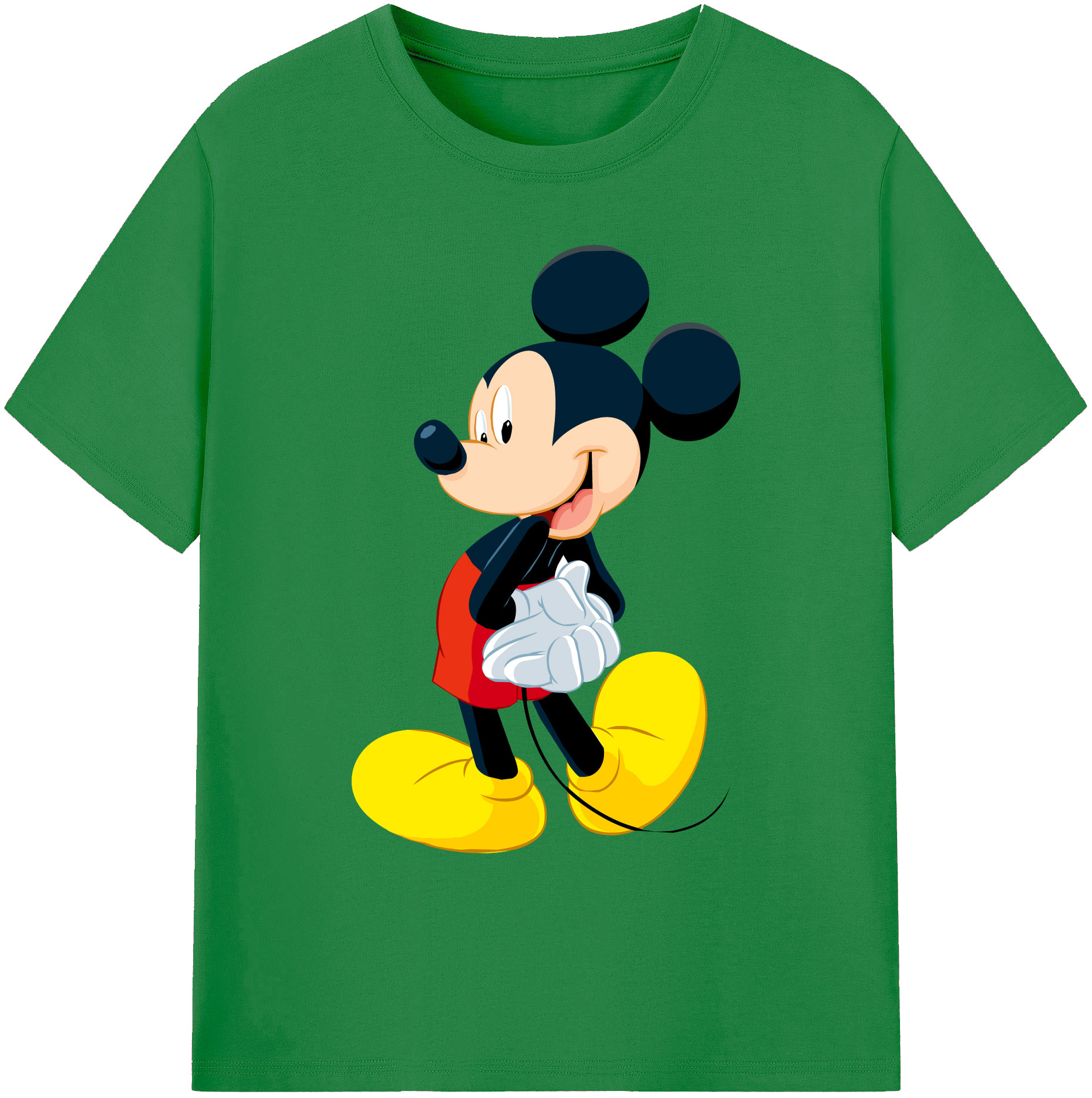 ミッキーマウス Mickey Mouse 綿100％ メンズ半袖Tシャツ｜肌触りやわらか＆通気性