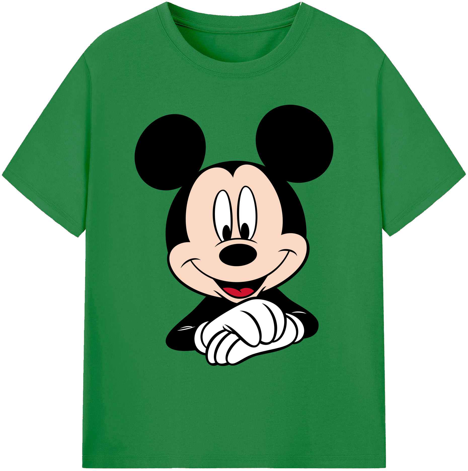 ミッキーマウス Mickey Mouse 綿100％ メンズ半袖Tシャツ｜肌触りやわらか＆通気性