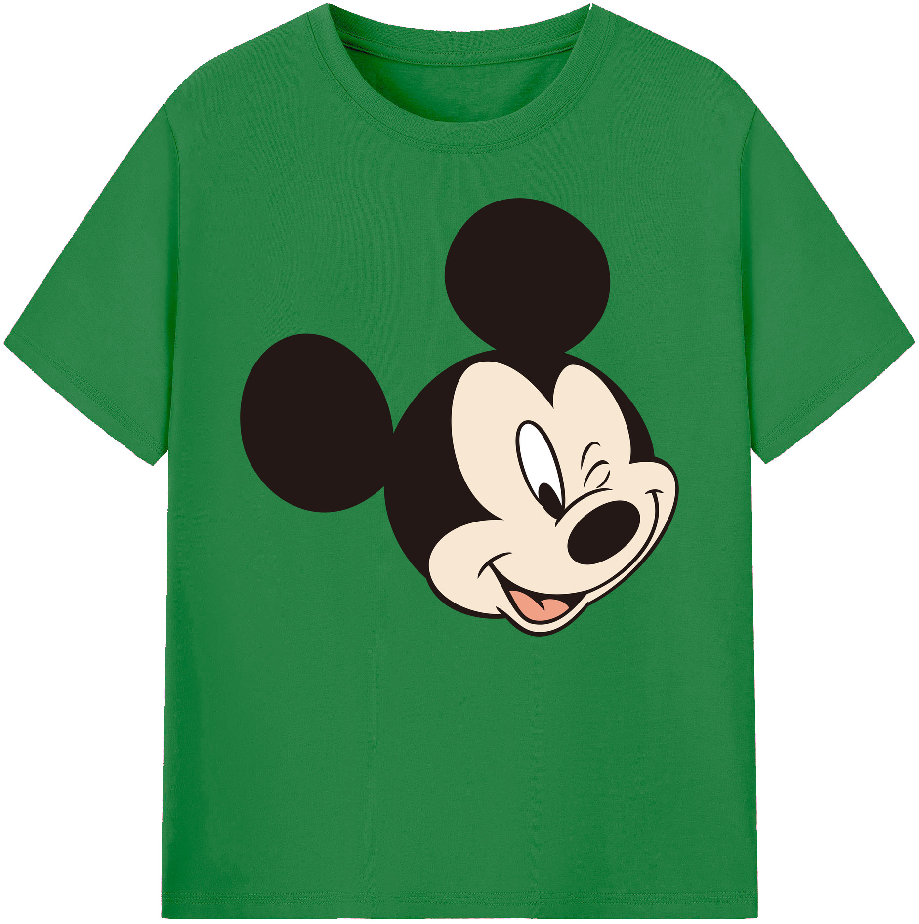 ミッキーマウス Mickey Mouse 綿100％ メンズ半袖Tシャツ｜肌触りやわらか＆通気性