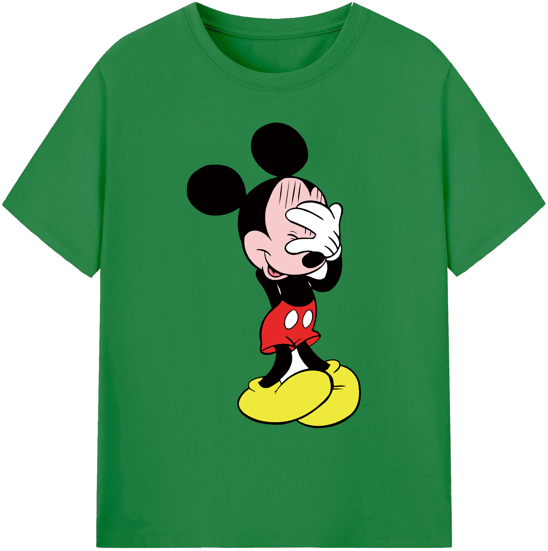 ミッキーマウス Mickey Mouse 綿100％ メンズ半袖Tシャツ｜肌触りやわらか＆通気性