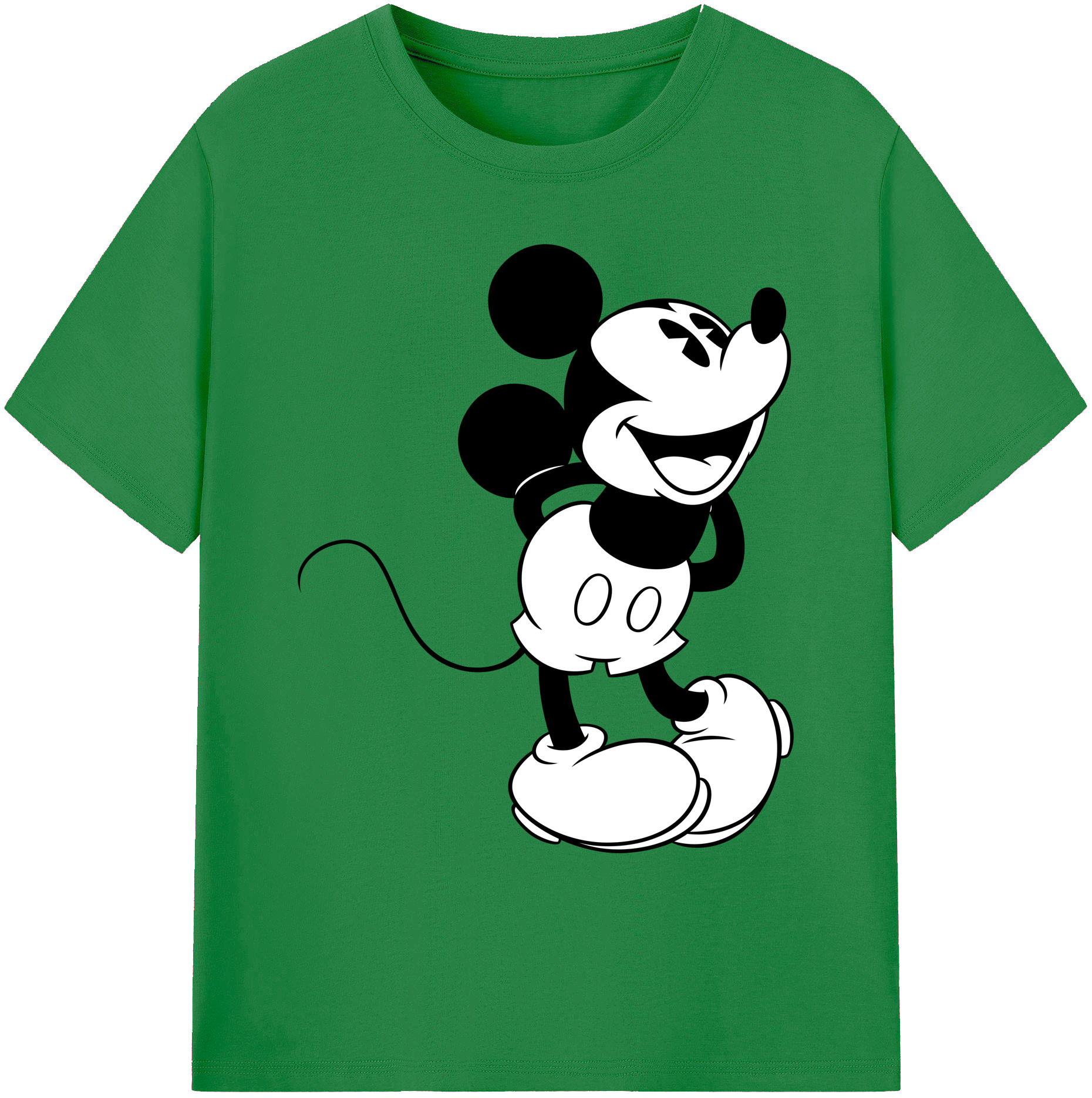 ミッキーマウス Mickey Mouse 綿100％ メンズ半袖Tシャツ｜肌触りやわらか＆通気性