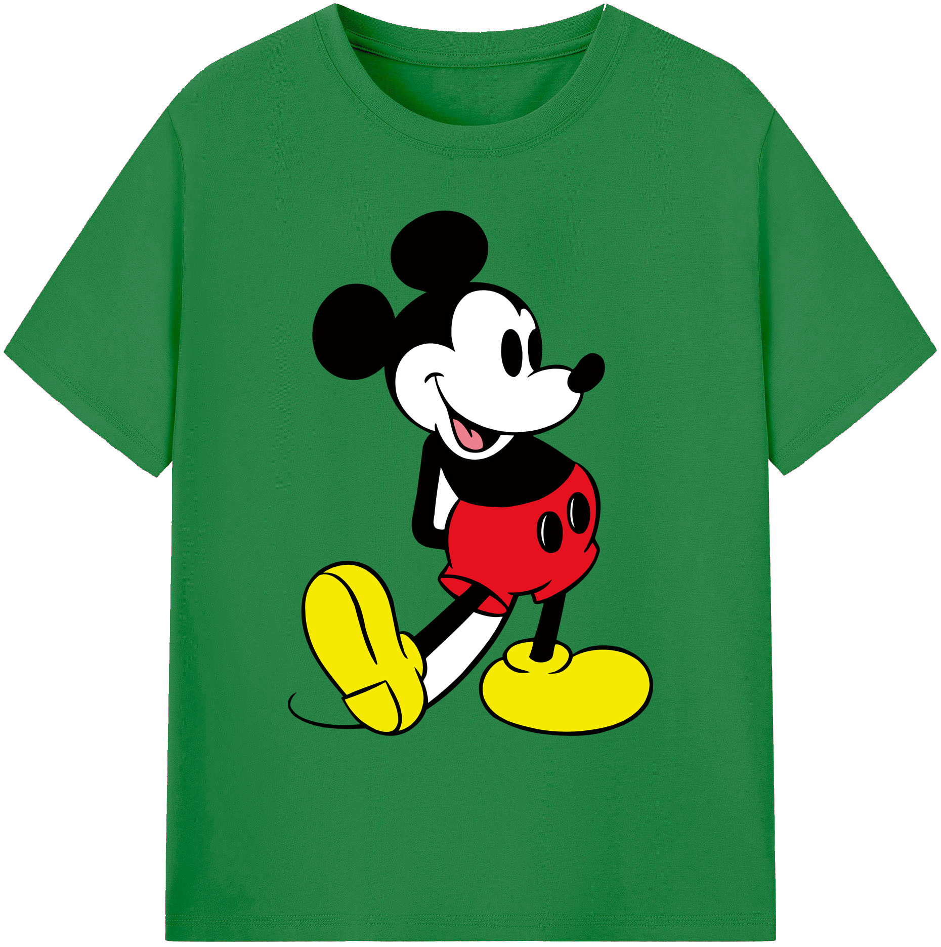 （画像用） ミッキーマウス Mickey Mouse 綿100％ メンズ半袖Tシャツ｜肌触りやわらか＆通気性