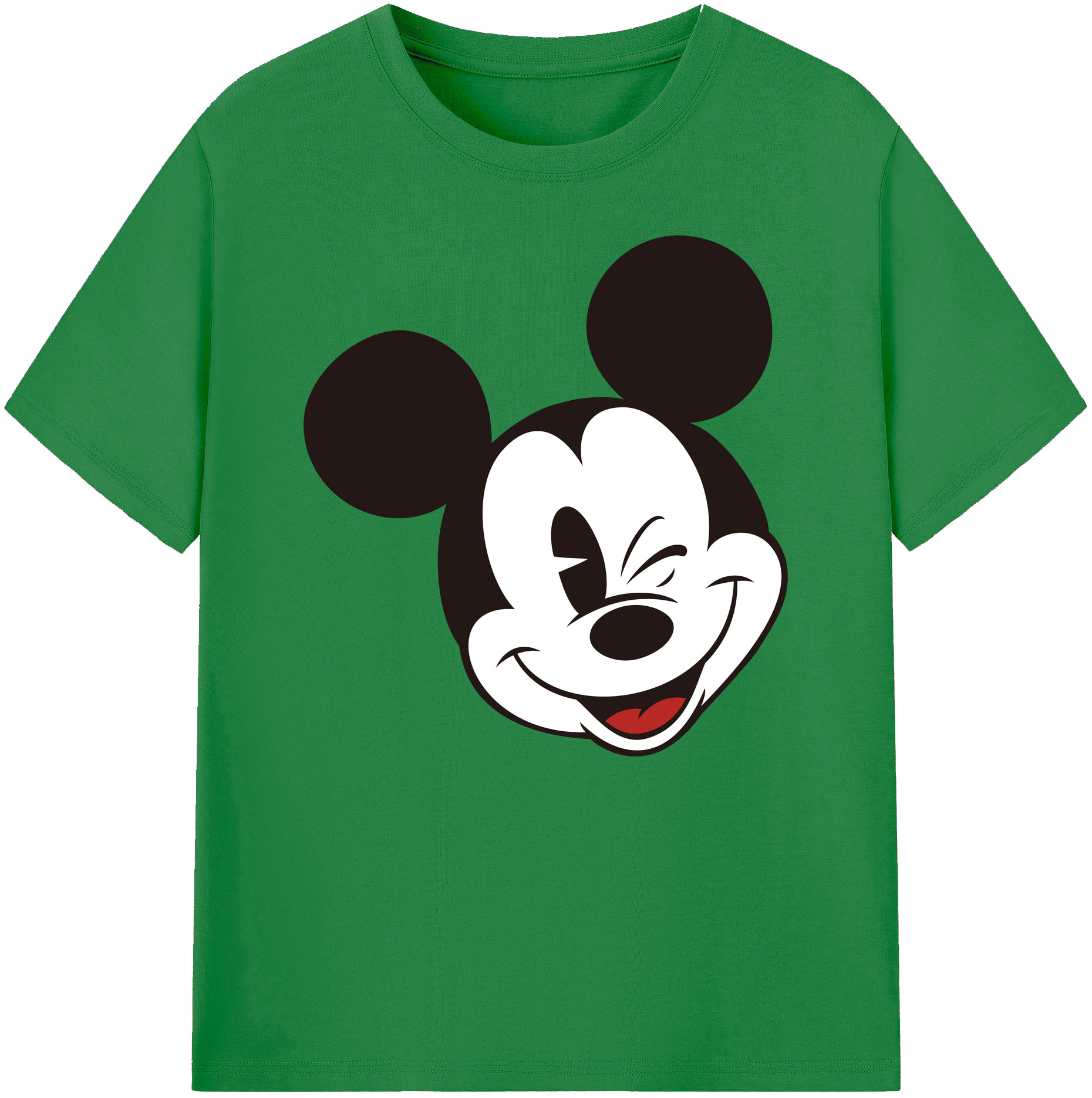 ミッキーマウス Mickey Mouse 綿100％ メンズ半袖Tシャツ｜肌触りやわらか＆通気性