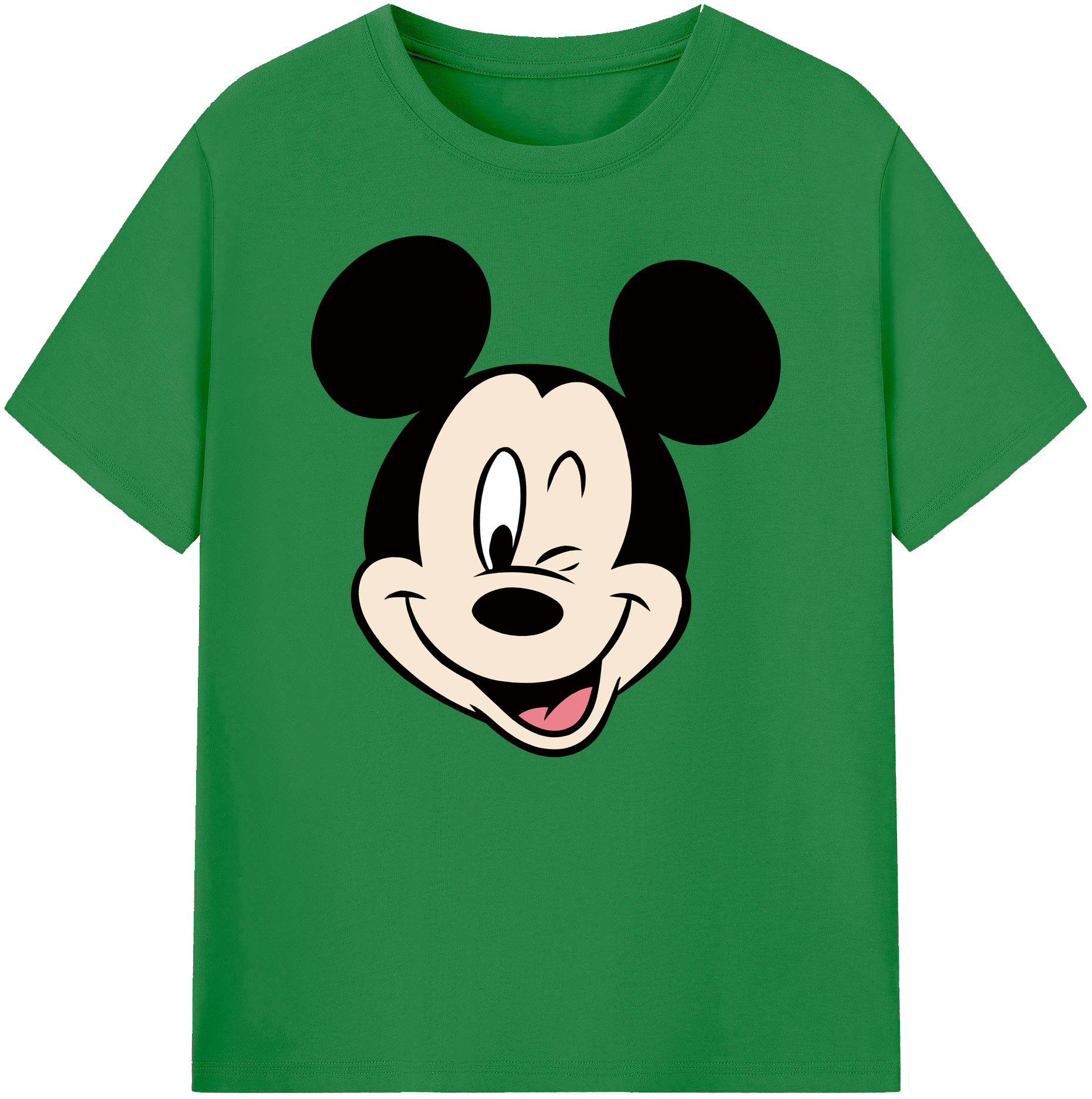 ミッキーマウス Mickey Mouse 綿100％ メンズ半袖Tシャツ｜肌触りやわらか＆通気性