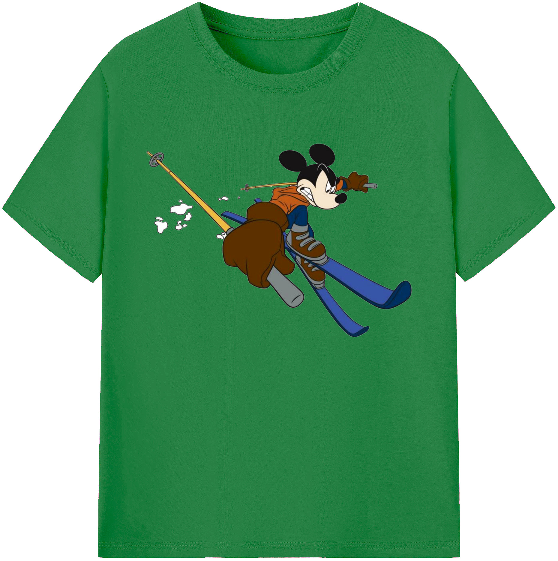 ミッキーマウス Mickey Mouse 綿100％ メンズ半袖Tシャツ｜肌触りやわらか＆通気性
